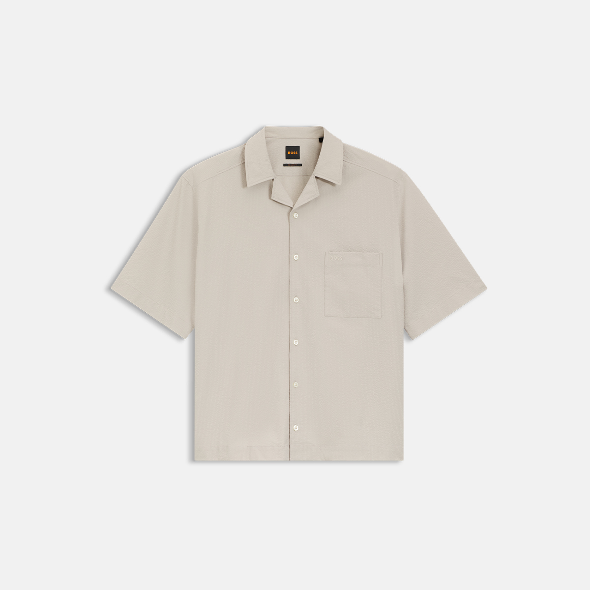 【BOSS博斯】弹力泡泡纱宽松版型衬衫