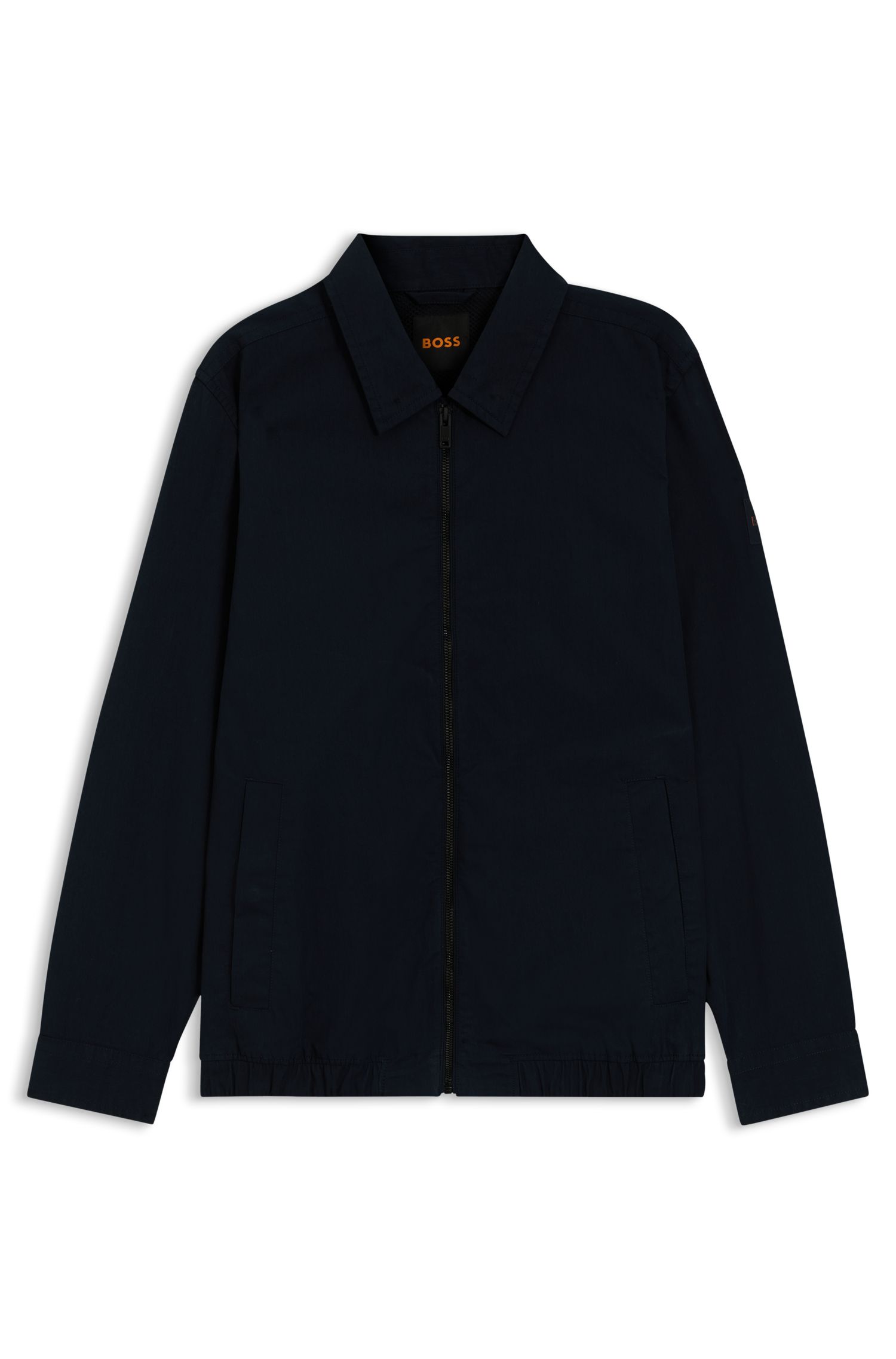 【BOSS博斯】棉质混纺斜纹布超大版型外套衬衫