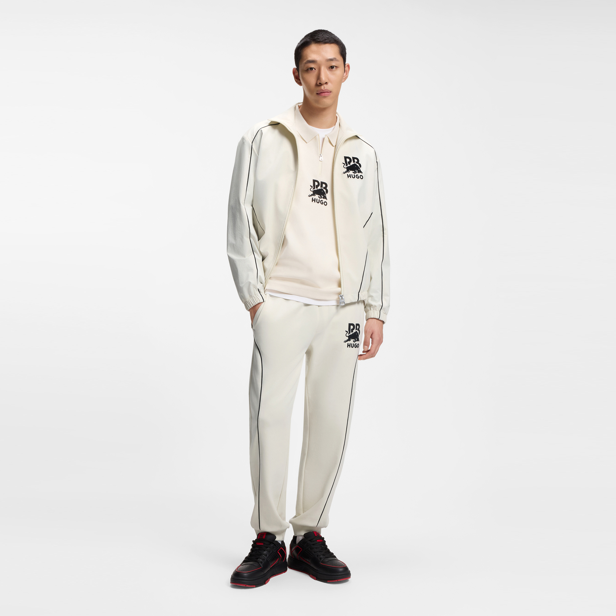 【HUGO雨果】HUGOxRB公牛图案拉链夹克