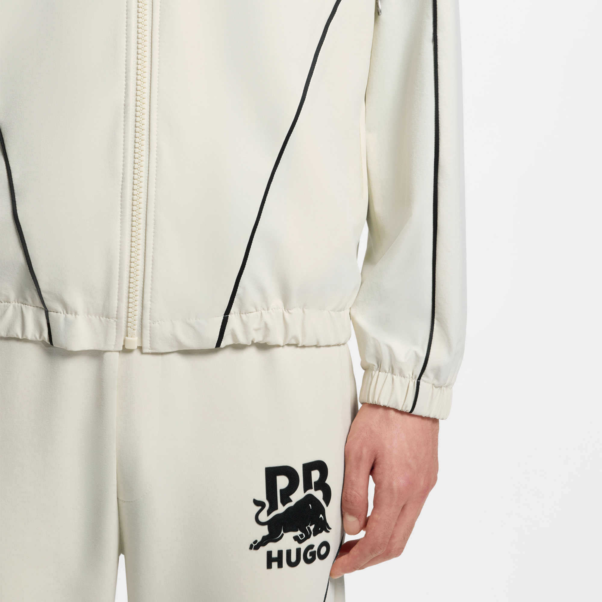 【HUGO雨果】HUGOxRB公牛图案拉链夹克