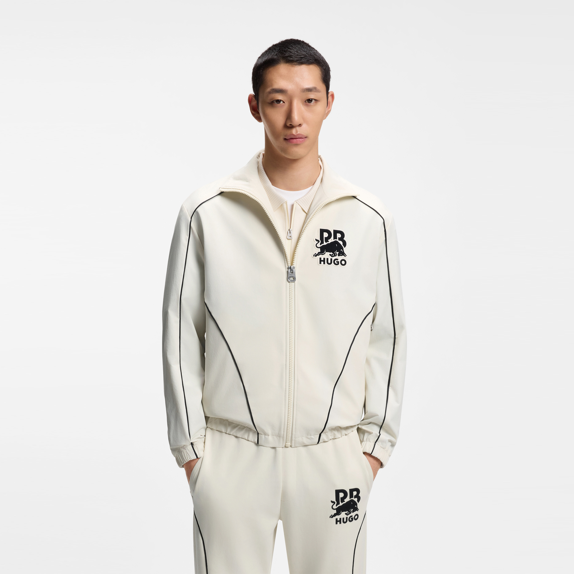 【HUGO雨果】HUGOxRB公牛图案拉链夹克
