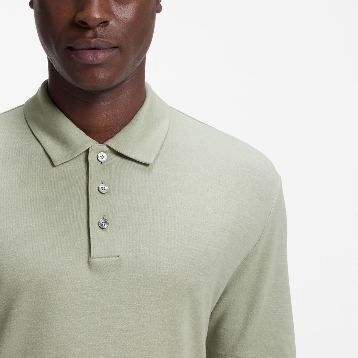 【HUGO雨果】竹节纹双面布修身Polo衫