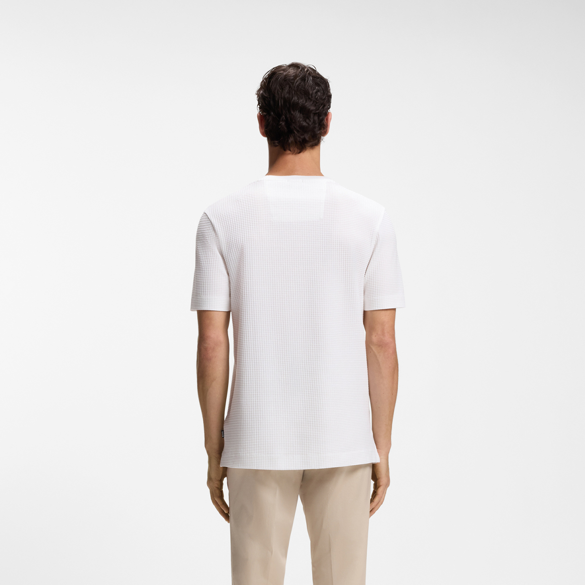 【BOSS博斯】几何结构常规版型棉质T恤