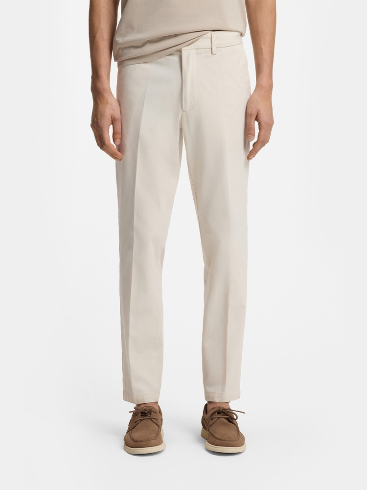 【BOSS博斯】棉质混纺斜纹布修身版长裤