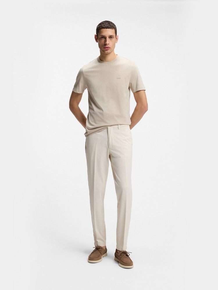 【BOSS博斯】棉质混纺斜纹布修身版长裤