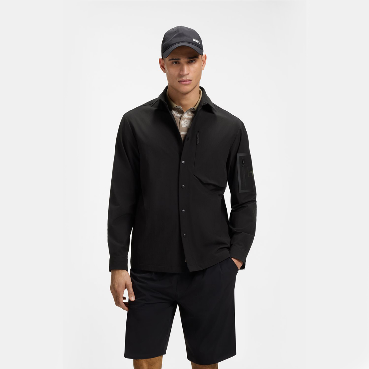 【BOSS博斯】防泼水饰面宽松版型外套衬衫