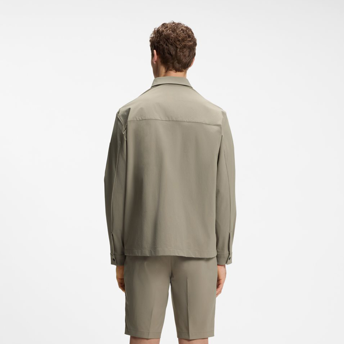 【BOSS博斯】防泼水饰面宽松版型外套衬衫