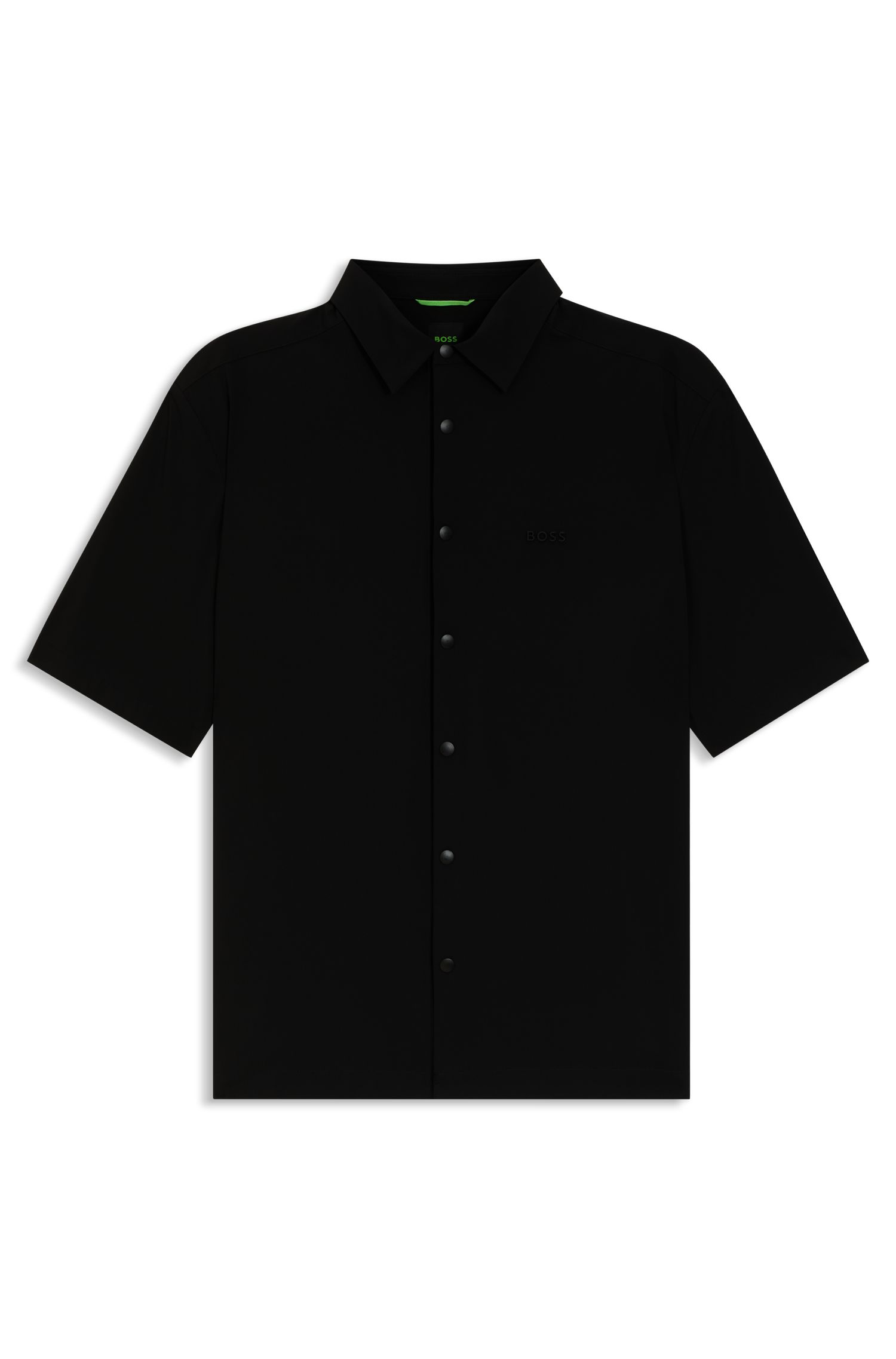 【BOSS博斯】防泼水饰面宽松版型衬衫