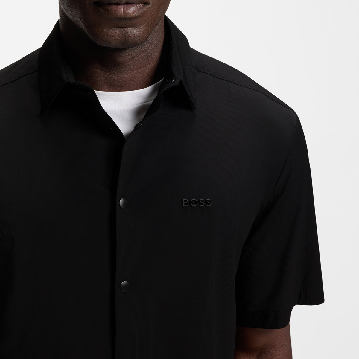 【BOSS博斯】防泼水饰面宽松版型衬衫