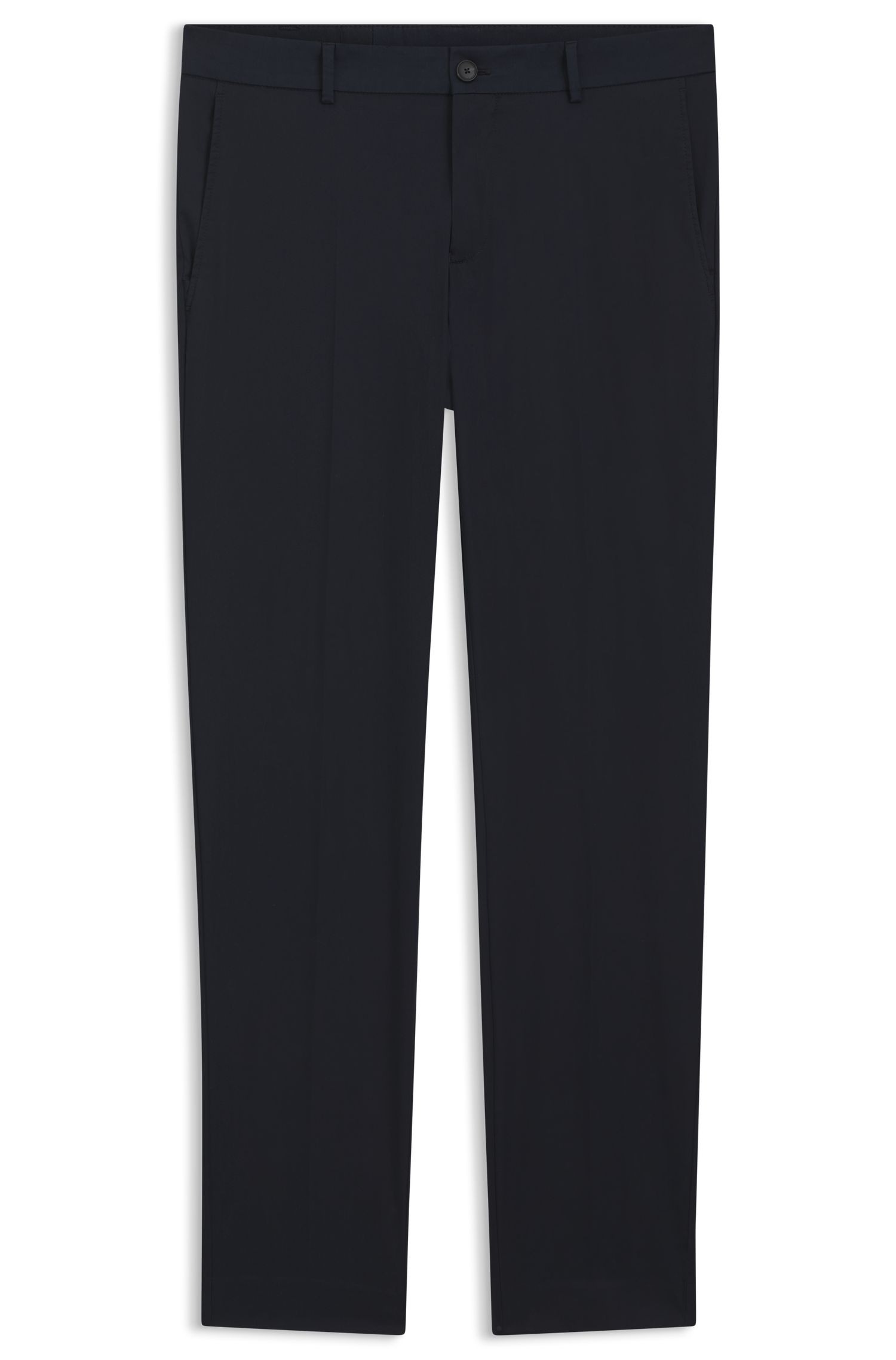 【BOSS博斯】可水洗棉质混纺修身长裤