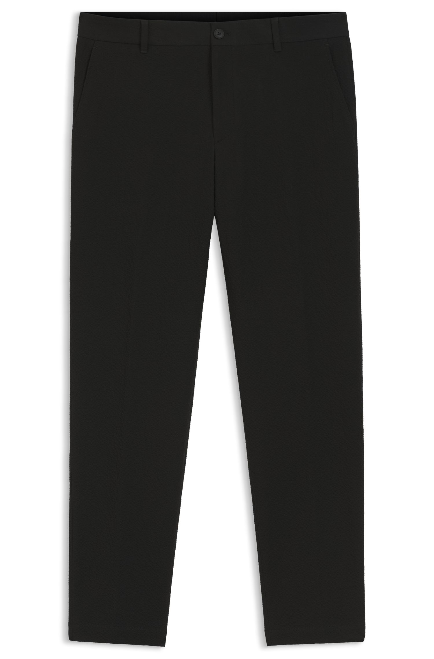 【BOSS博斯】弹力棉泡泡纱锥形长裤