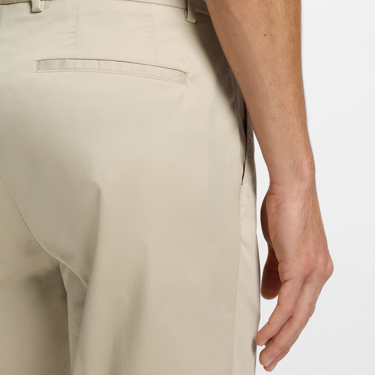 【BOSS博斯】可水洗棉质混纺修身长裤