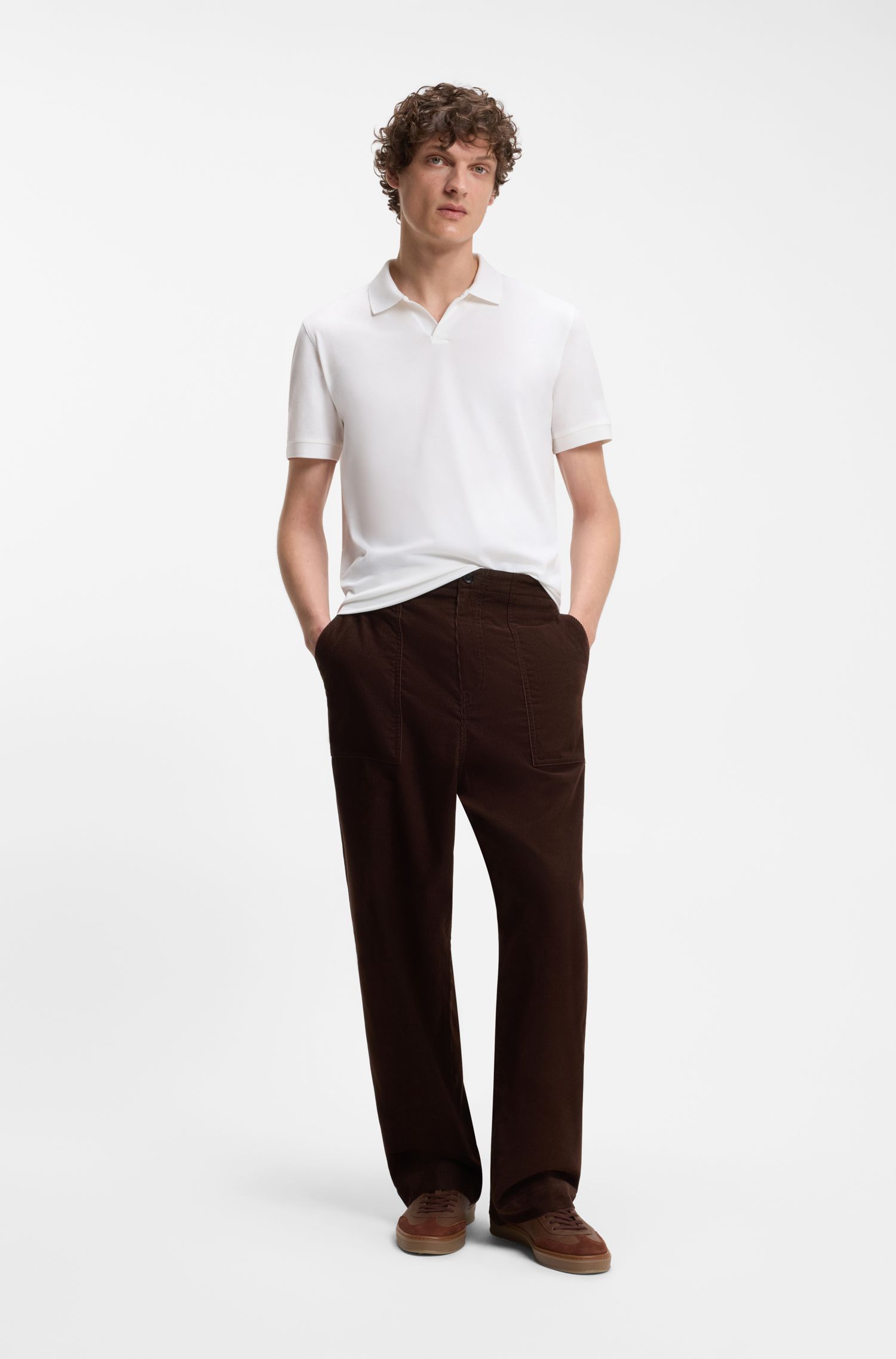 【BOSS博斯】BOSS BY BECKHAM 棉丝混纺 Polo 衫