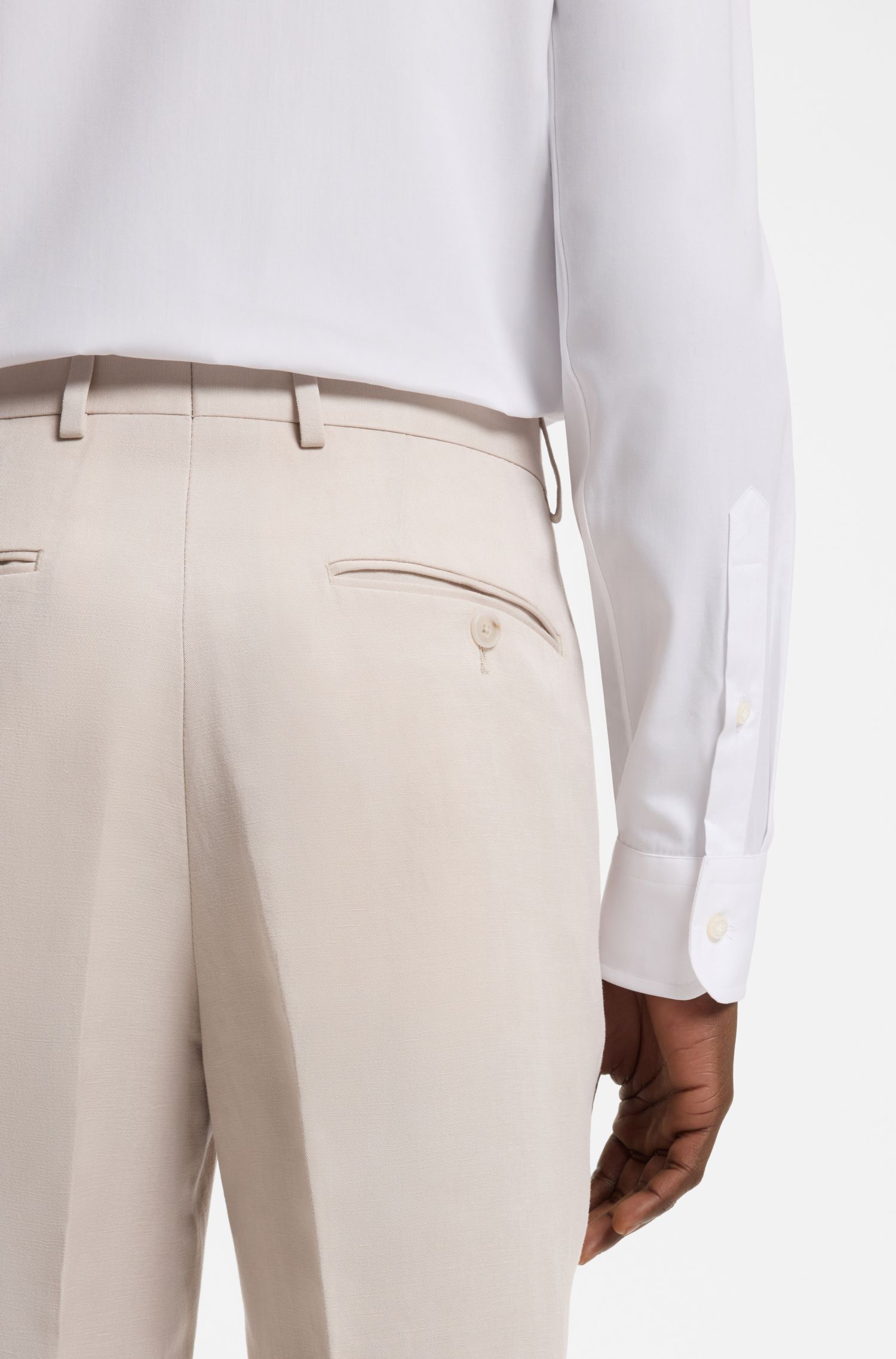 【BOSS博斯】BOSS BY BECKHAM 棉质修身版衬衫