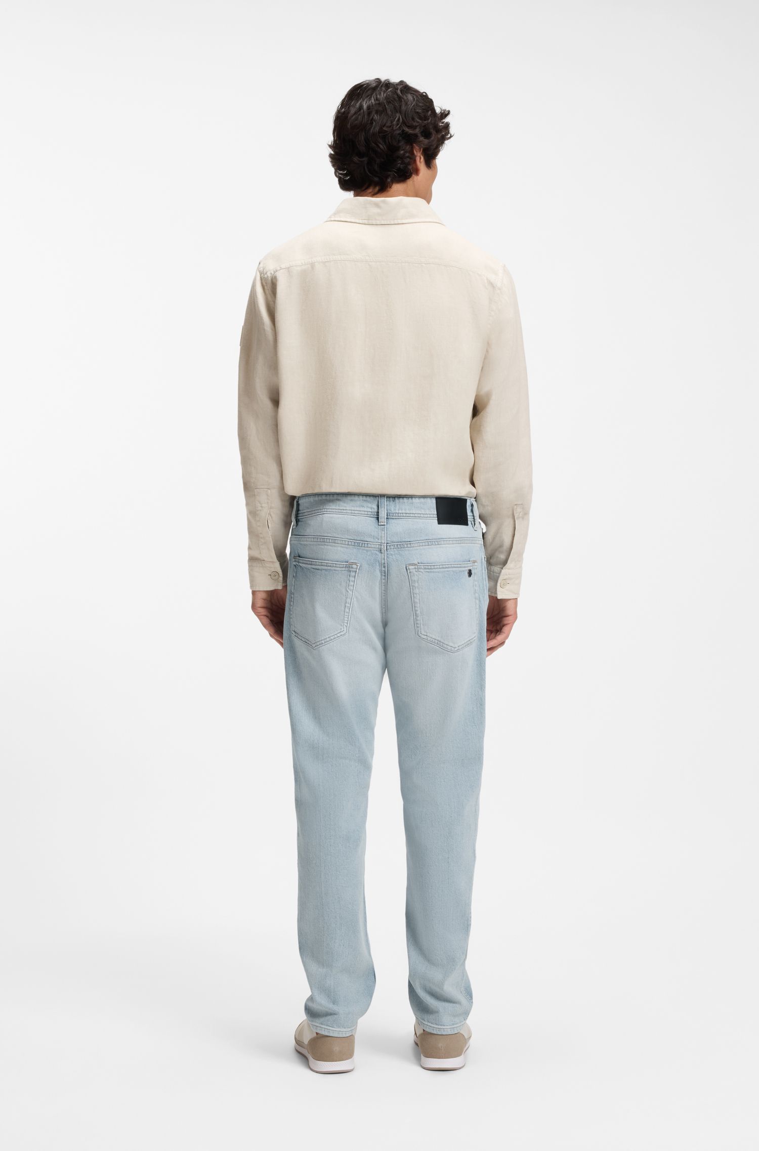 【BOSS博斯】Maine 常规版型蓝色舒适弹力牛仔裤