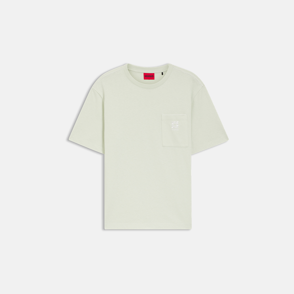 【HUGO雨果】刺绣徽标棉质平纹布 T 恤