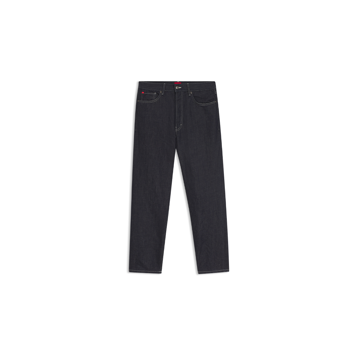 【HUGO雨果】深蓝色复古水洗锥形牛仔裤