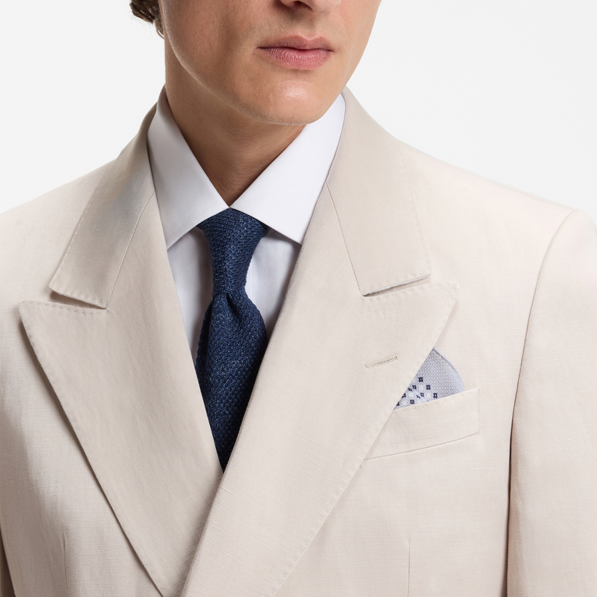 【BOSS博斯】BOSS BY BECKHAM 亚麻和棉质混纺方巾