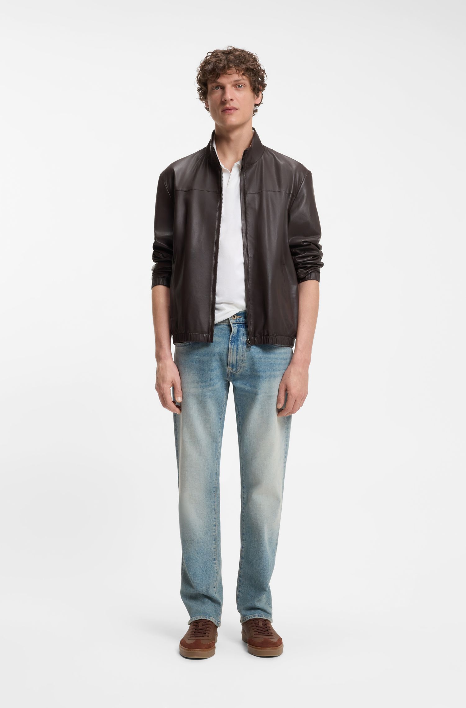 【BOSS博斯】BOSS BY BECKHAM纳帕革夹克