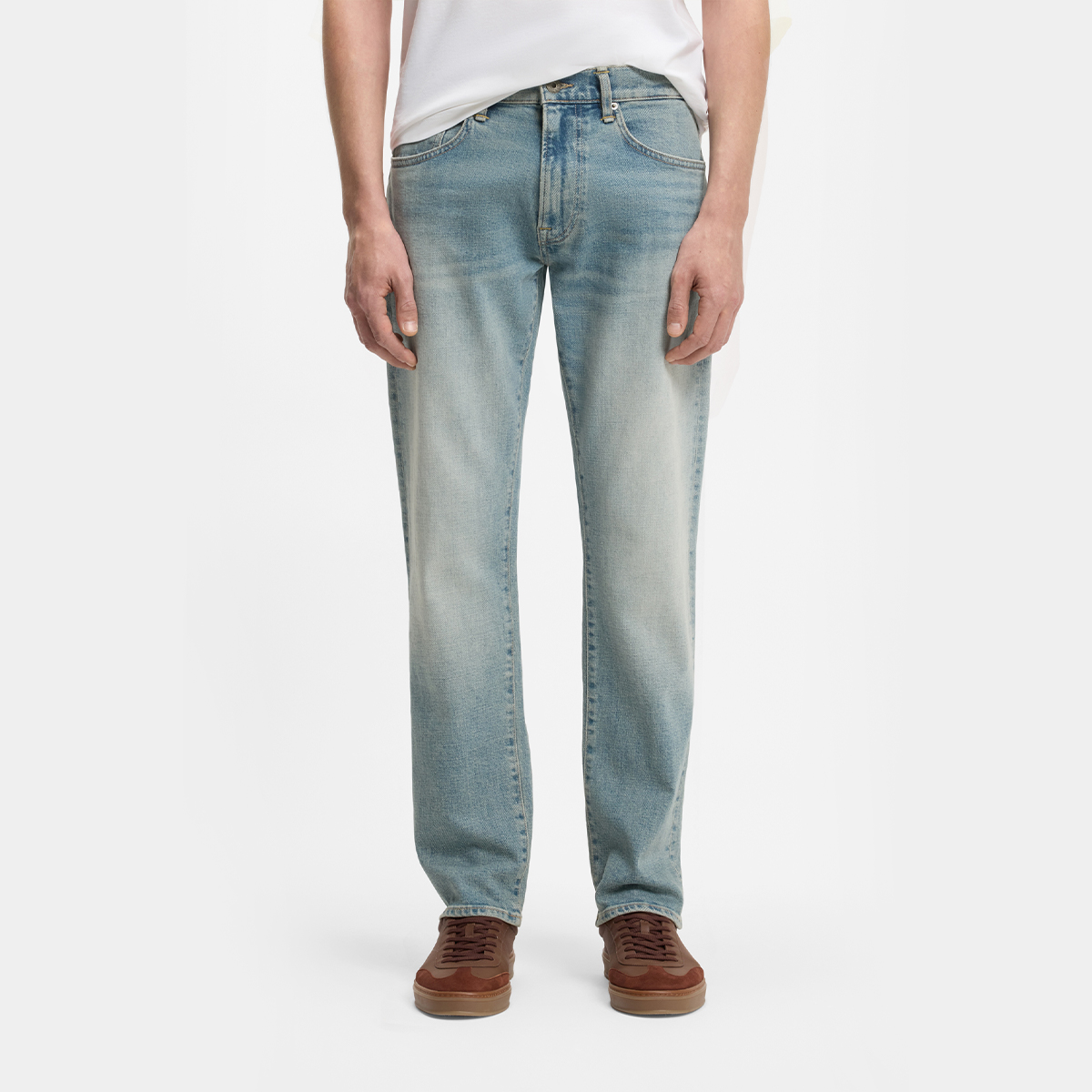 【BOSS博斯】BOSS BY BECKHAM蓝色弹力修身牛仔裤