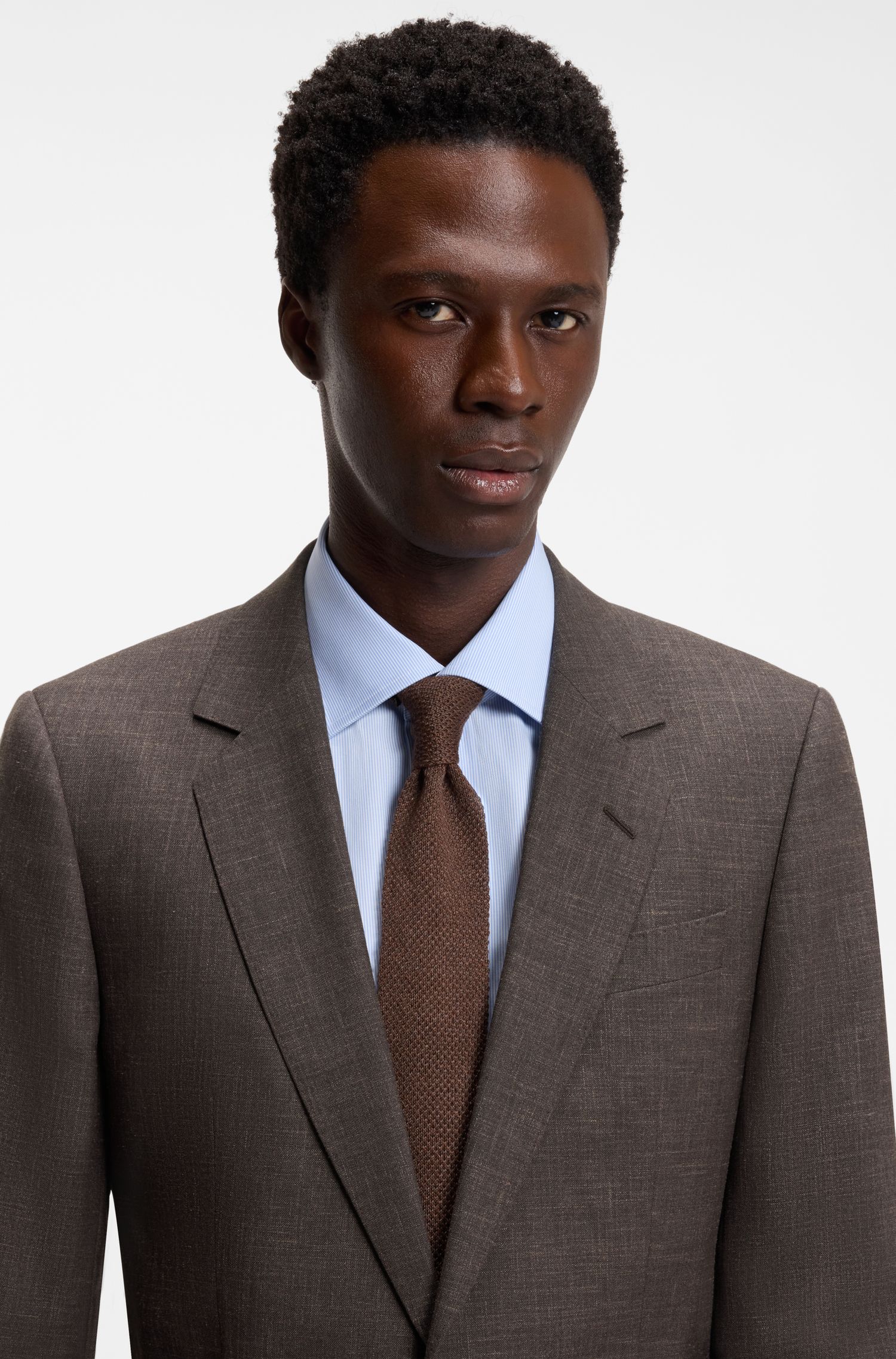 【BOSS博斯】BOSS BY BECKHAM修身版型羊毛混纺西装外套