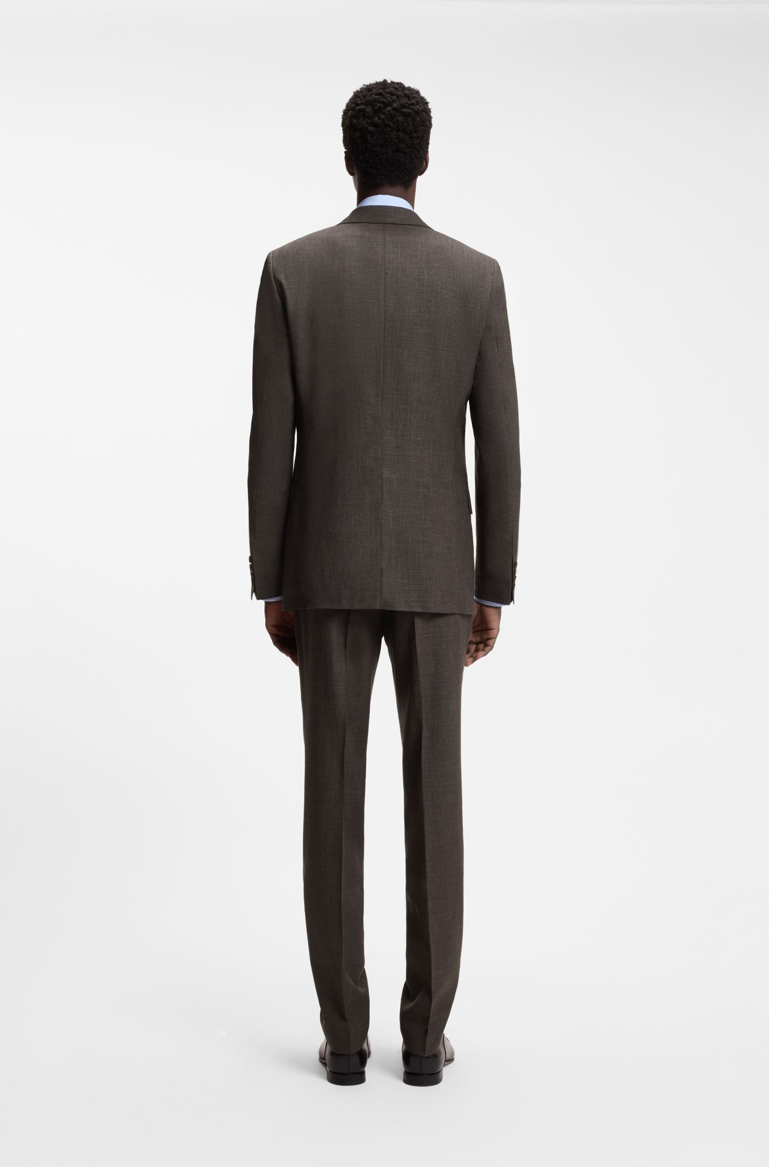 【BOSS博斯】BOSS BY BECKHAM修身版型羊毛混纺西装外套