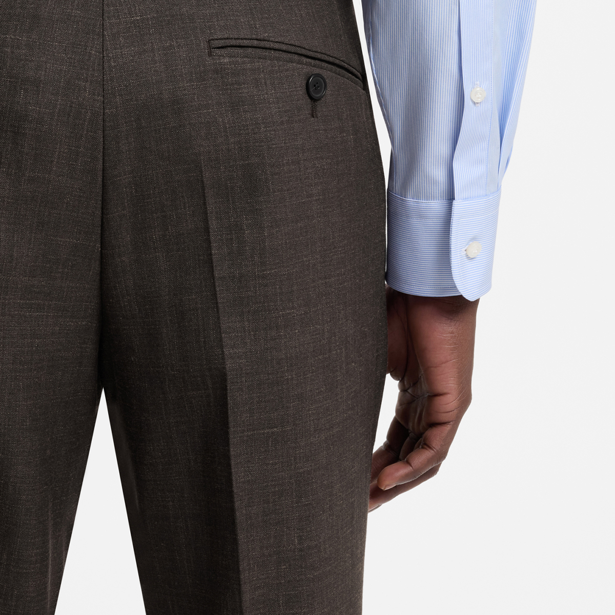 【BOSS博斯】BOSS BY BECKHAM修身版型羊毛混纺西装长裤