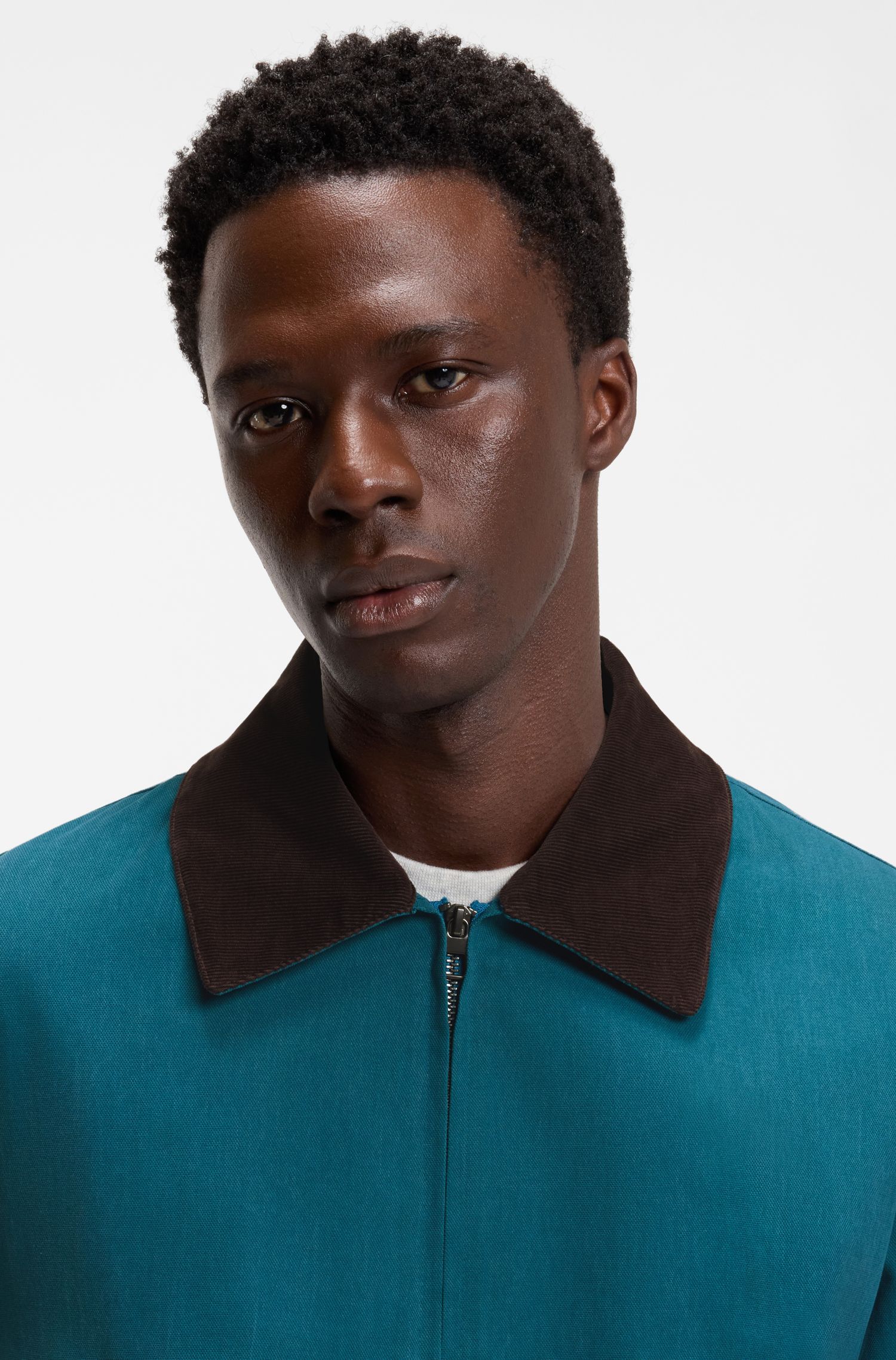 【BOSS博斯】BOSS BY BECKHAM撞色衣领棉质夹克