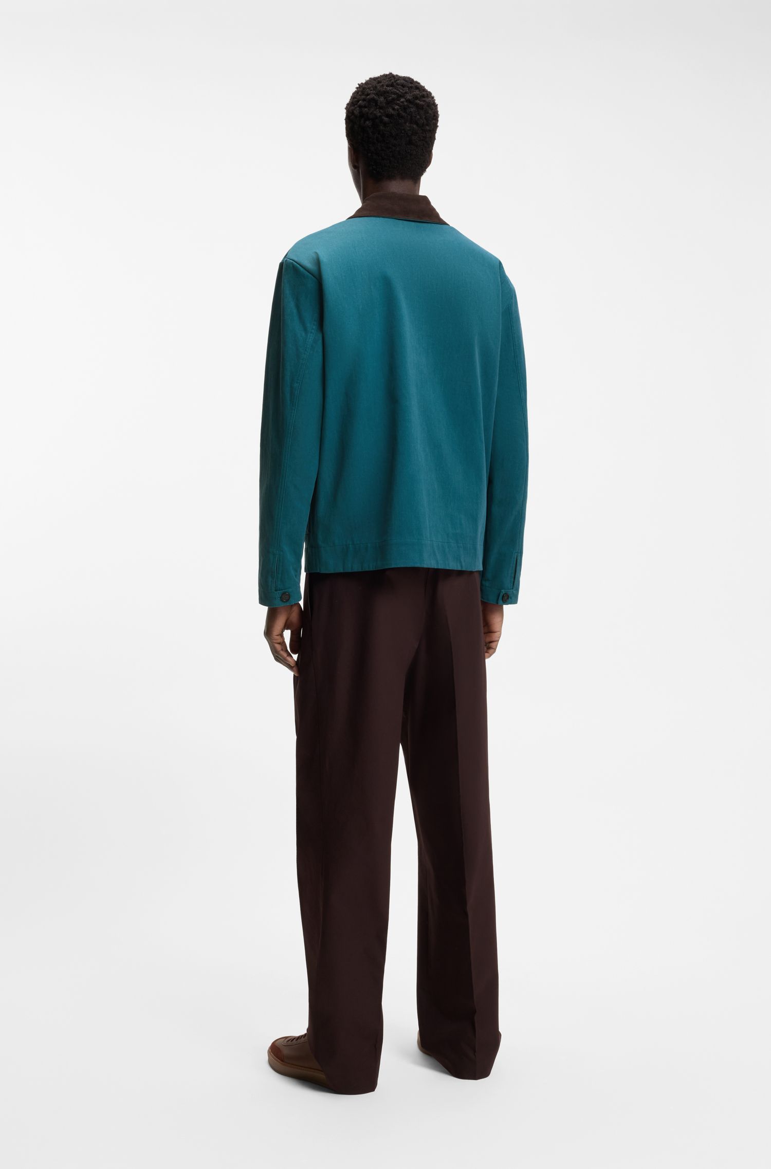 【BOSS博斯】BOSS BY BECKHAM撞色衣领棉质夹克