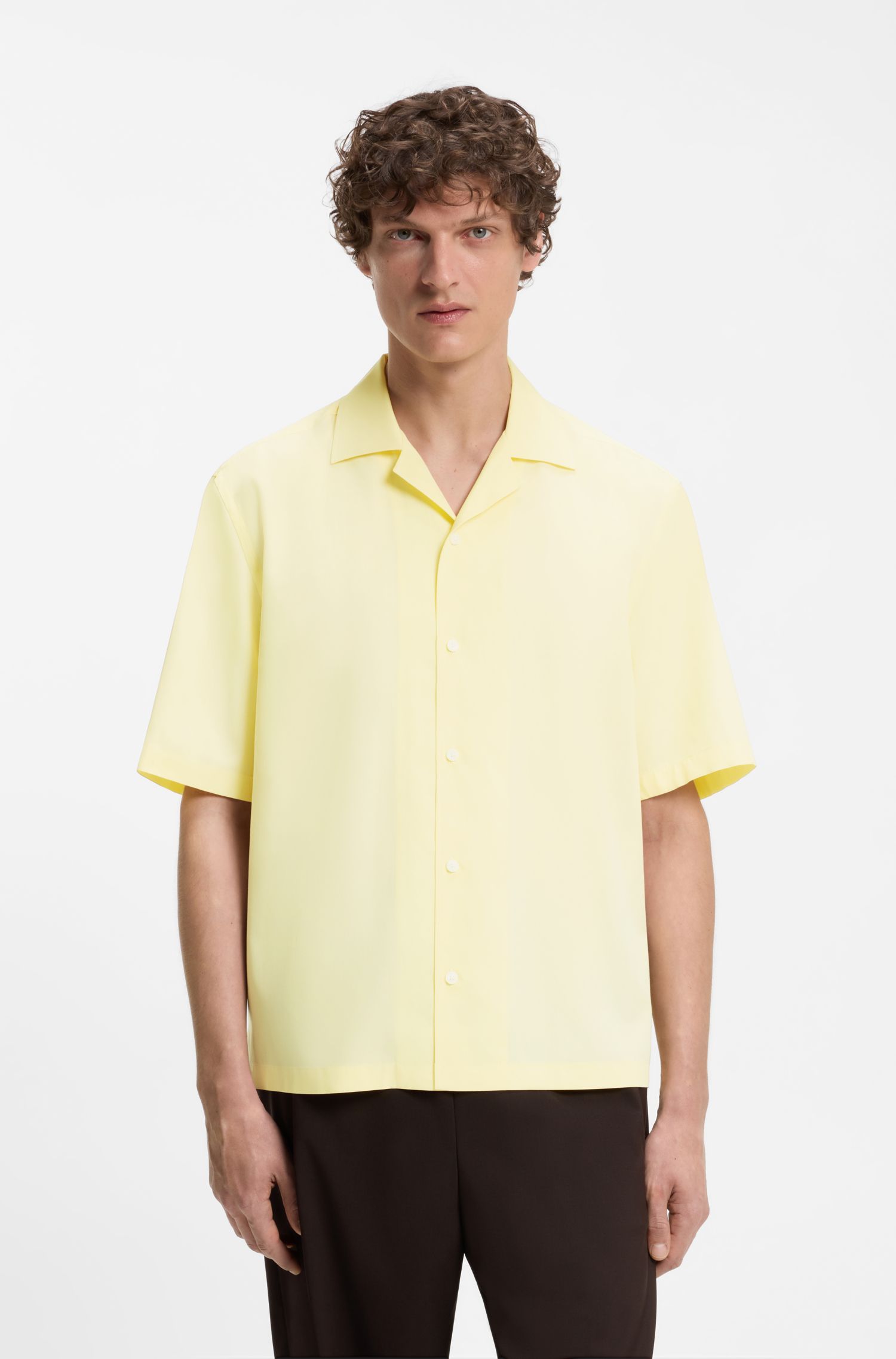 【BOSS博斯】BOSS BY BECKHAM飘逸面料宽松版型衬衫