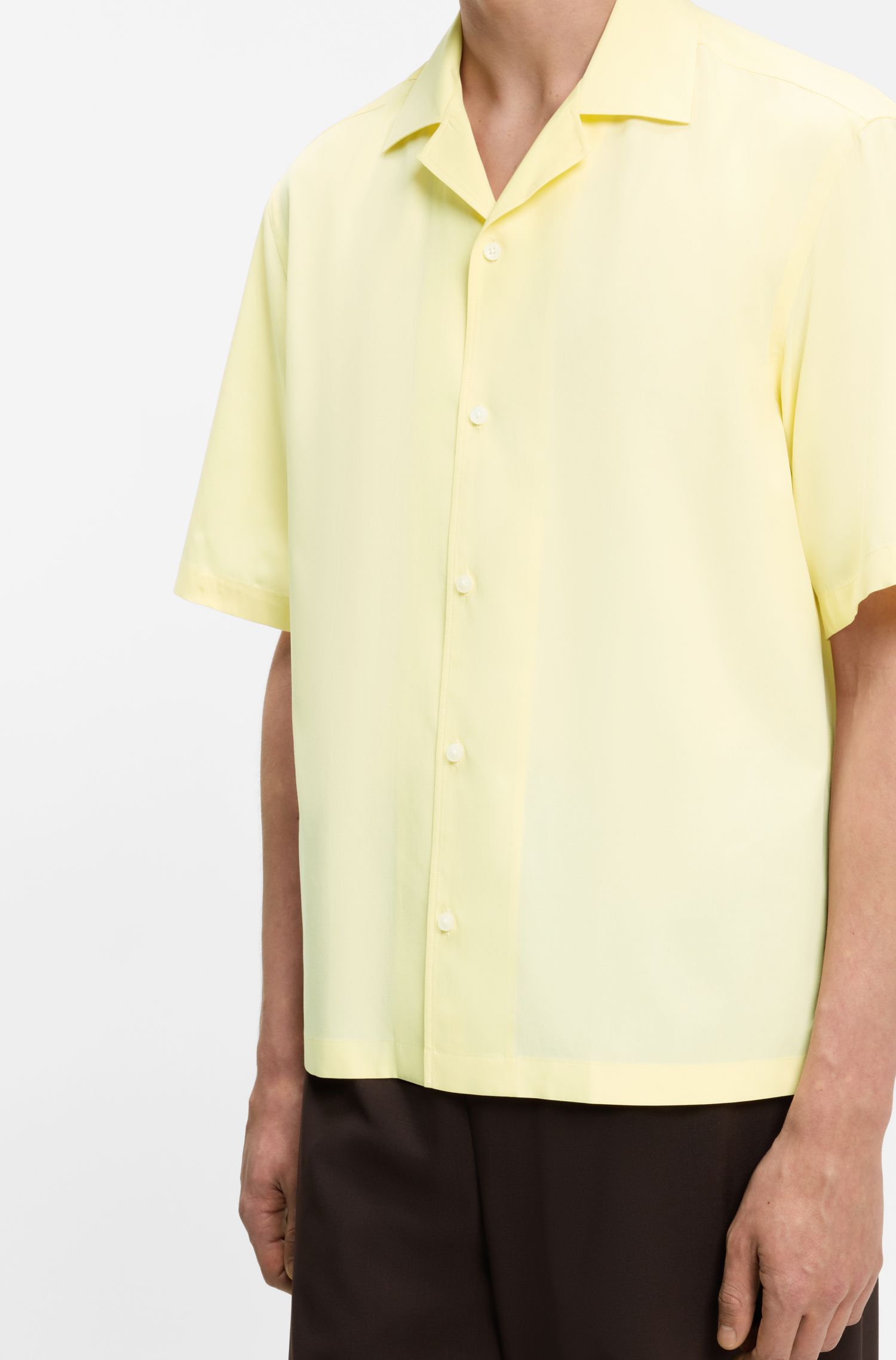 【BOSS博斯】BOSS BY BECKHAM飘逸面料宽松版型衬衫