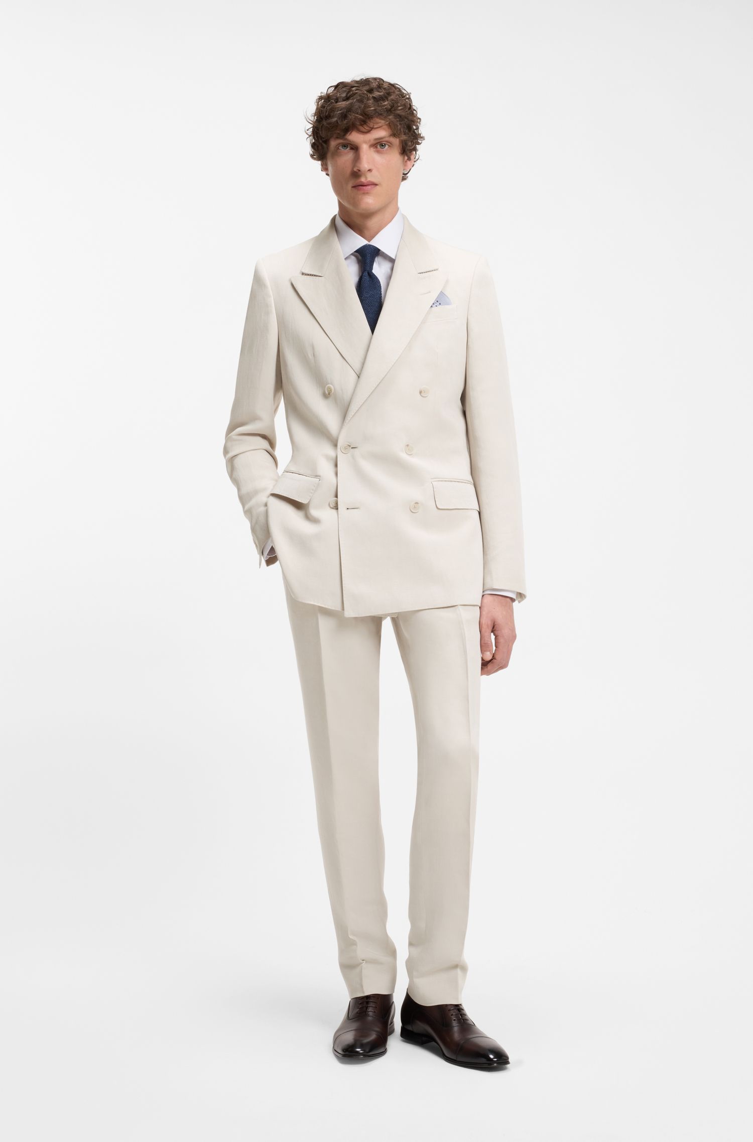 【BOSS博斯】BOSS BY BECKHAM微图案修身长裤