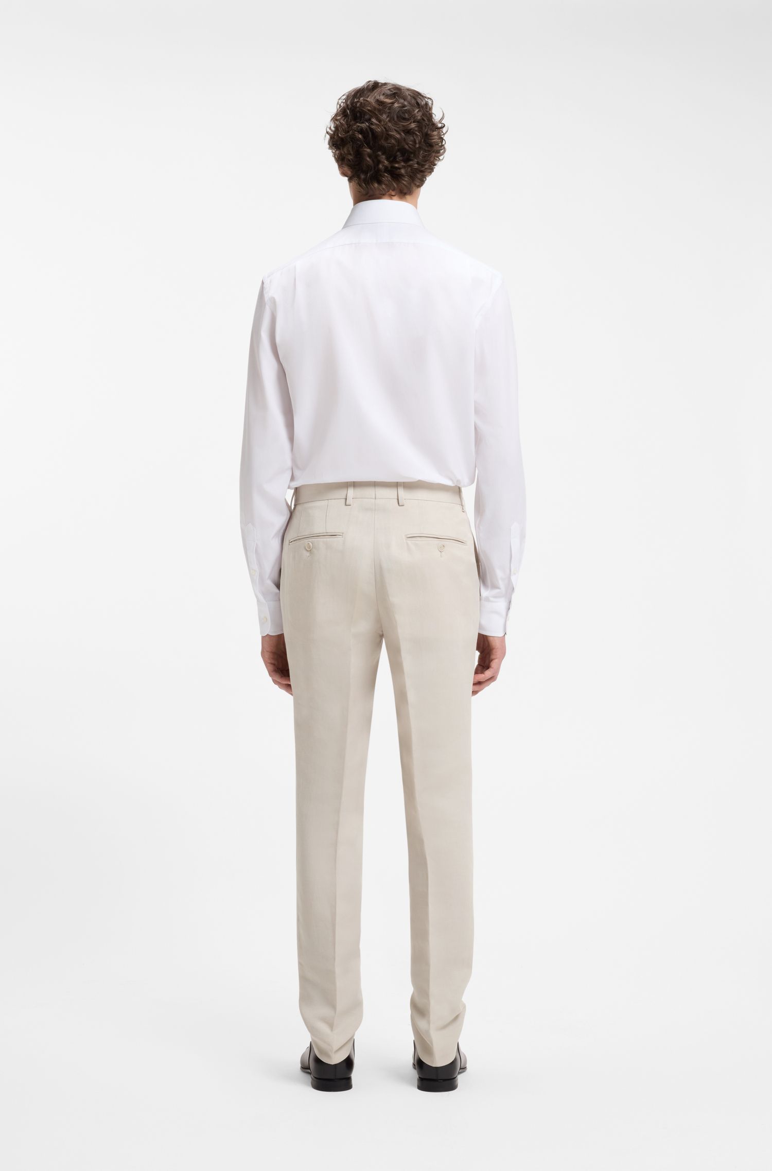 【BOSS博斯】BOSS BY BECKHAM微图案修身长裤