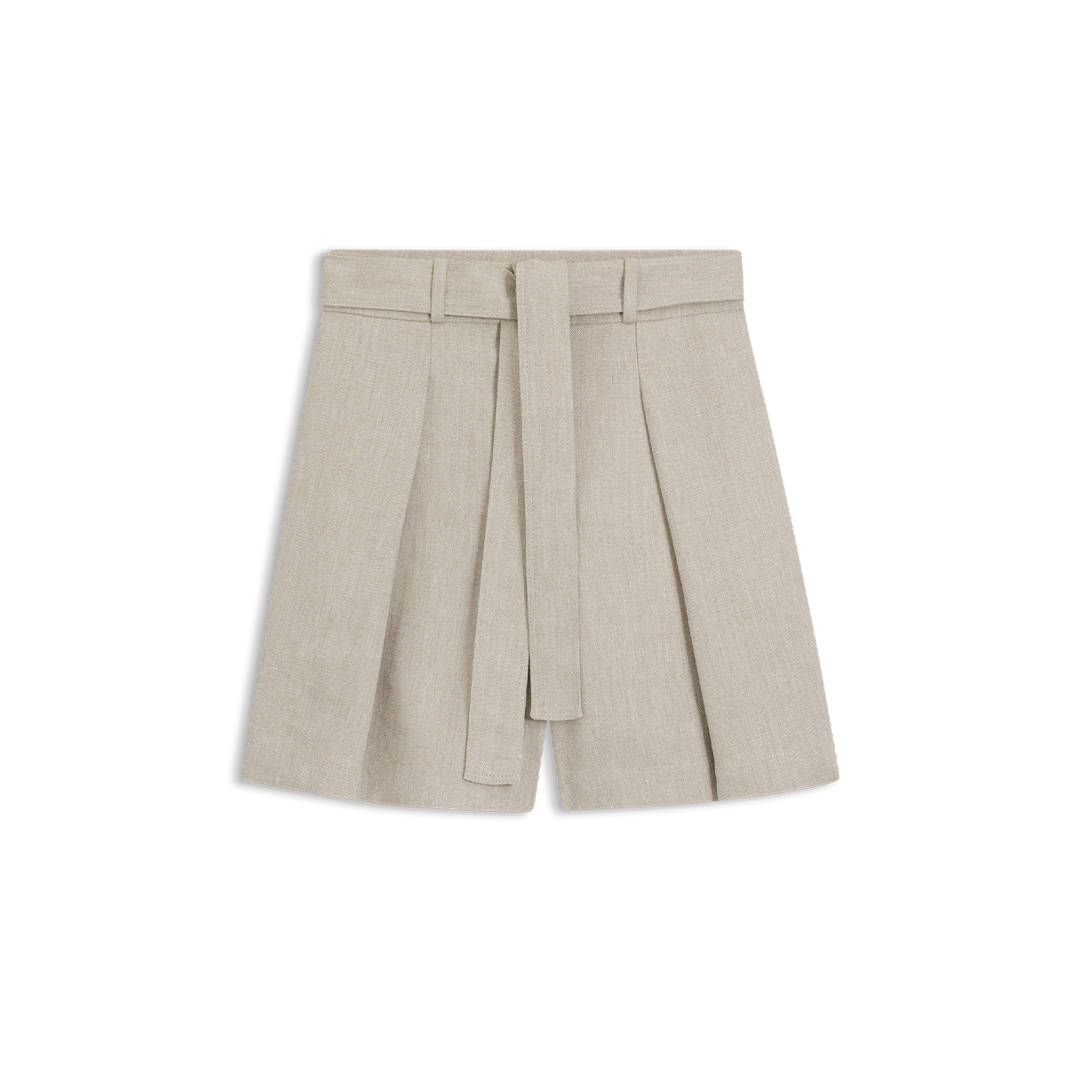 【BOSS博斯】人字纹编织宽松版型亚麻混纺裙裤