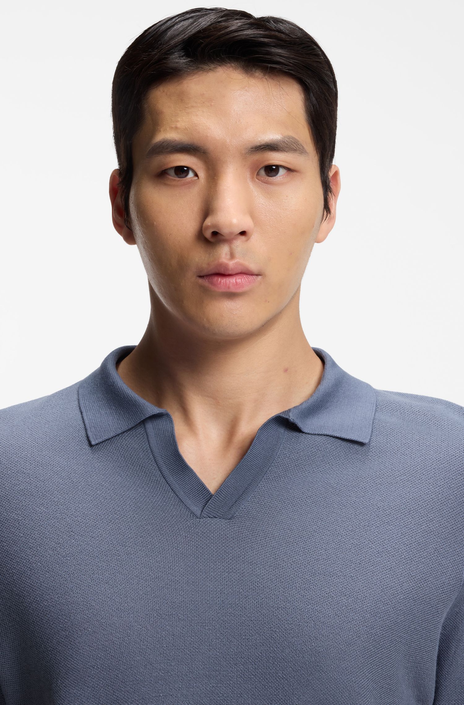 【BOSS博斯】横条纹棉质混纺毛衣