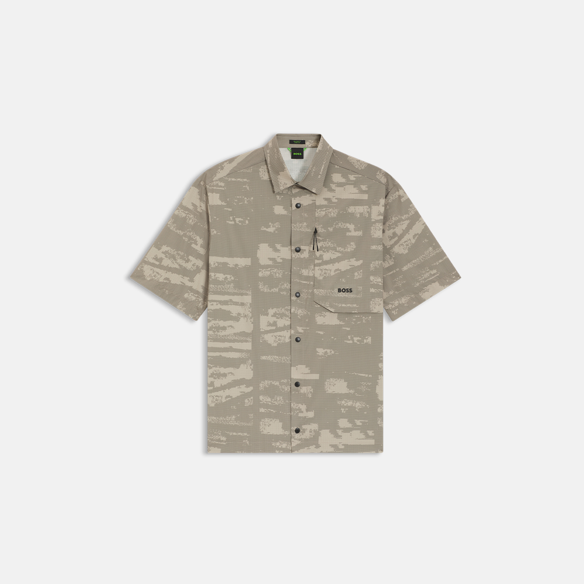 【BOSS博斯】拉链口袋印花防撕裂面料宽松版型衬衫