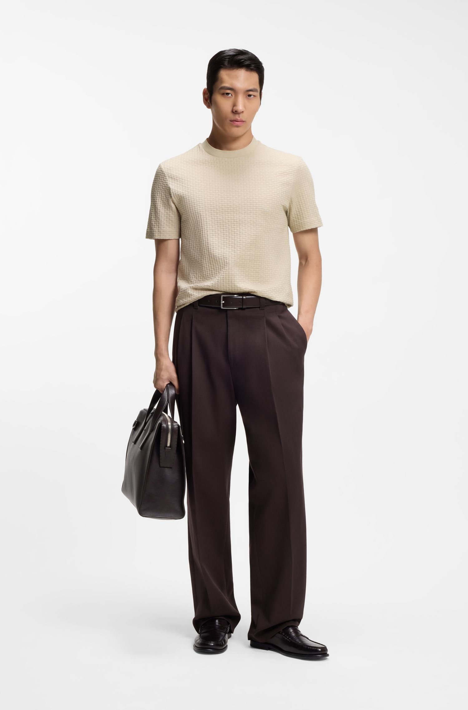 【BOSS博斯】棉质提花图案 T 恤