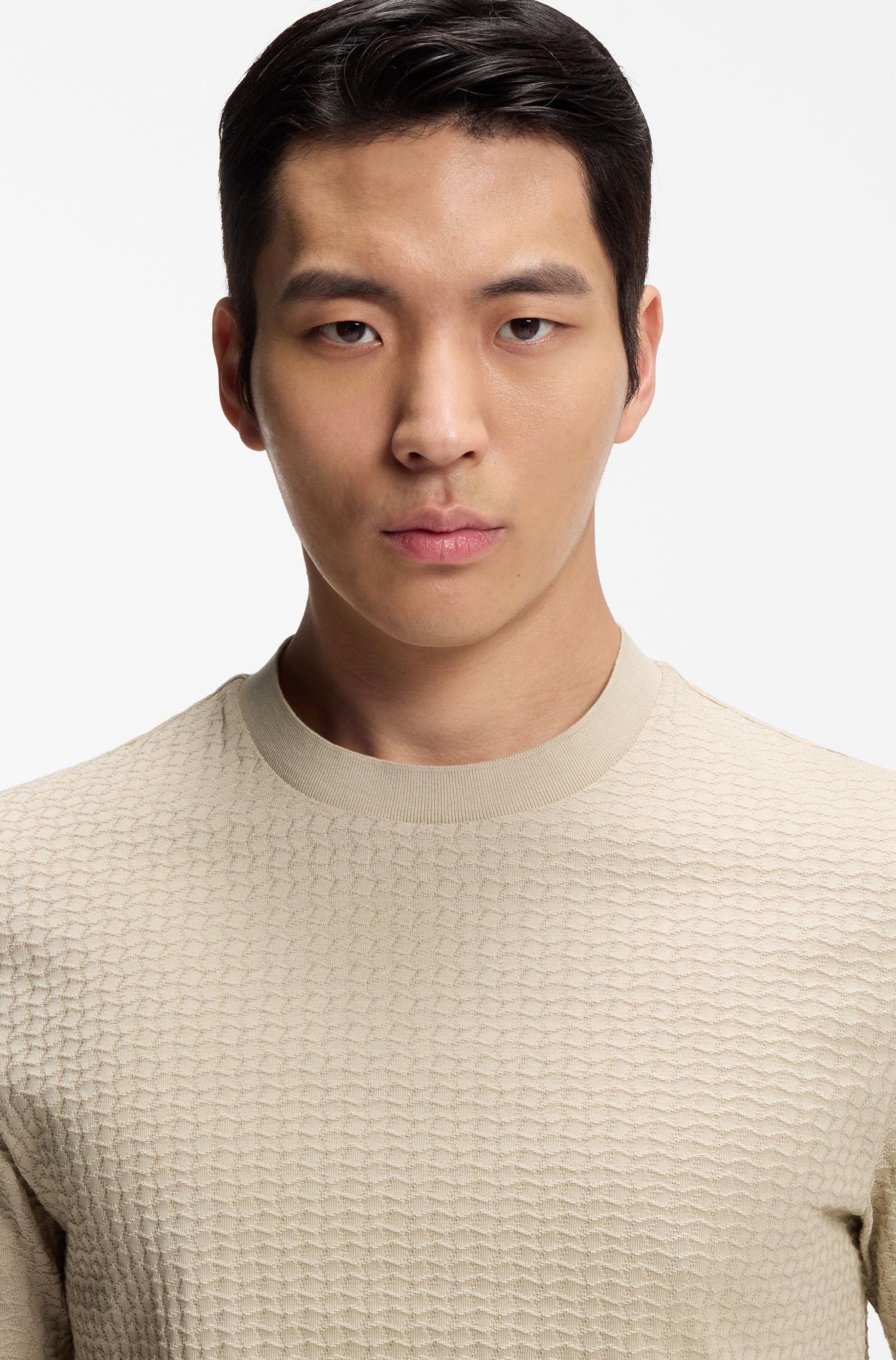 【BOSS博斯】棉质提花图案 T 恤