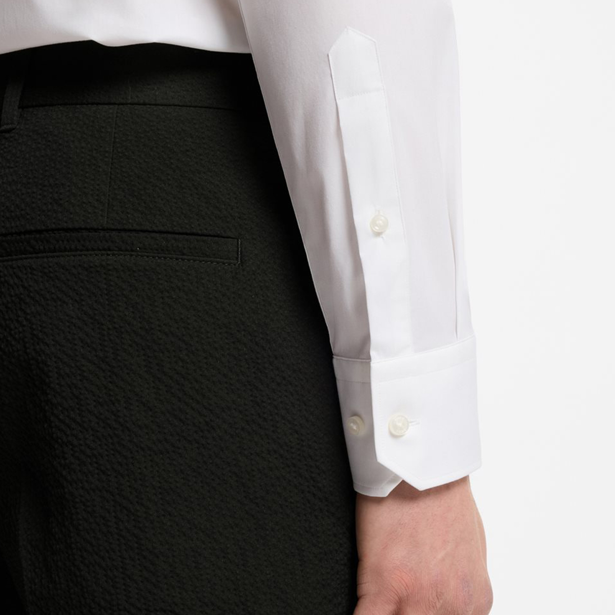 【BOSS博斯】弹力棉泡泡纱锥形长裤