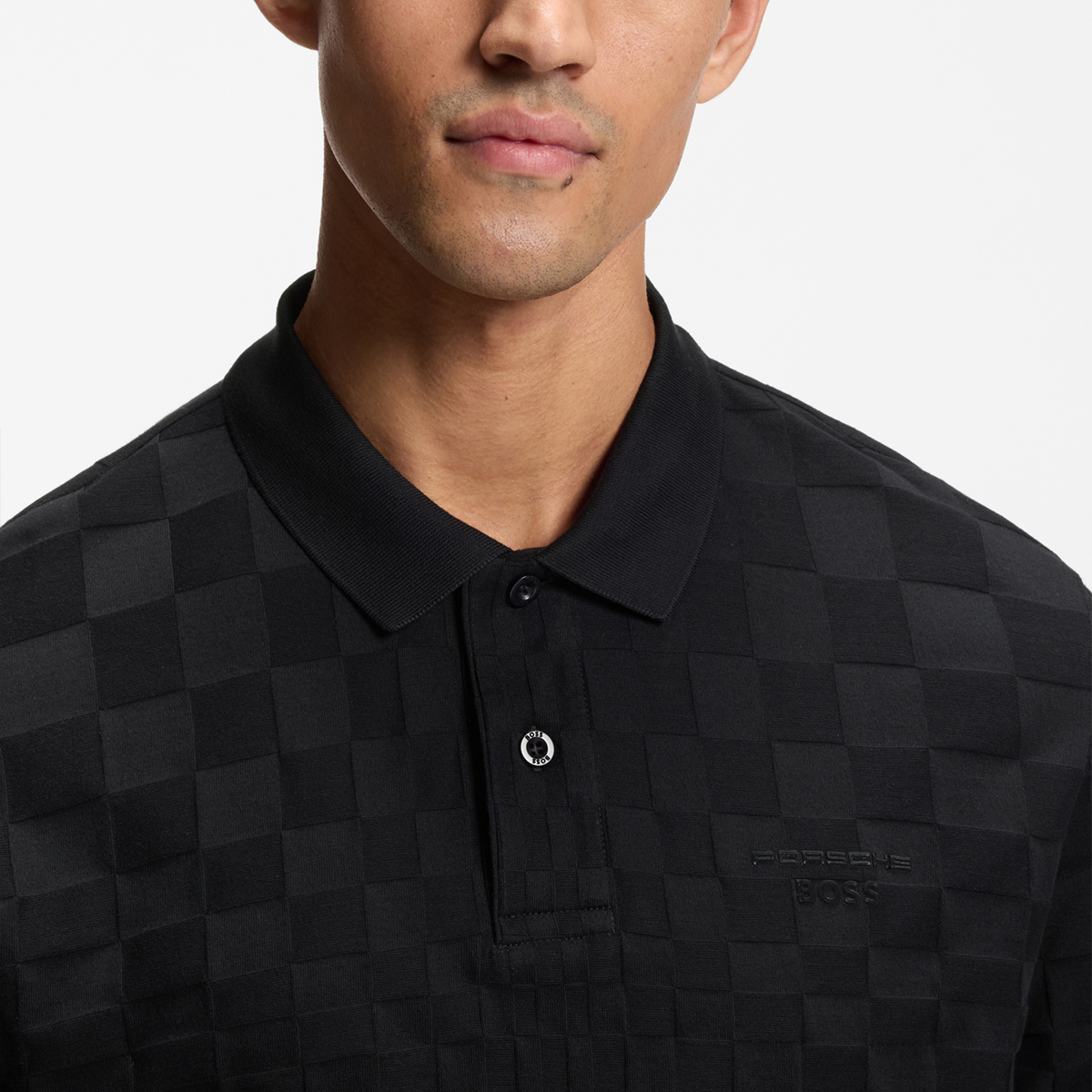 【BOSS博斯】Porsche x BOSS 提花图案棉质 Polo 衫