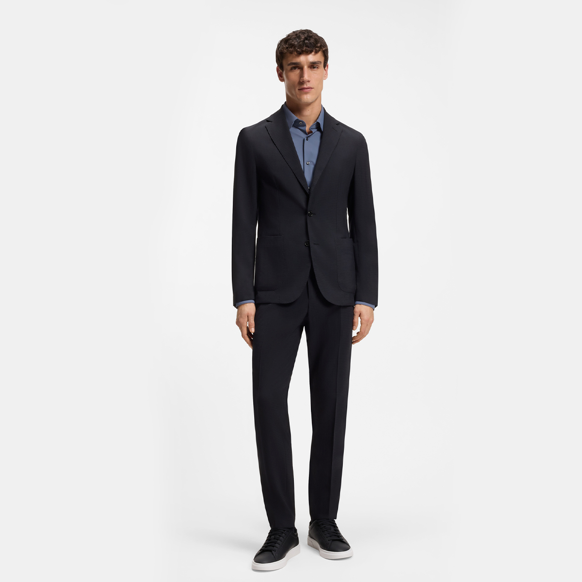 【BOSS博斯】羊毛混纺可水洗便携修身西装外套