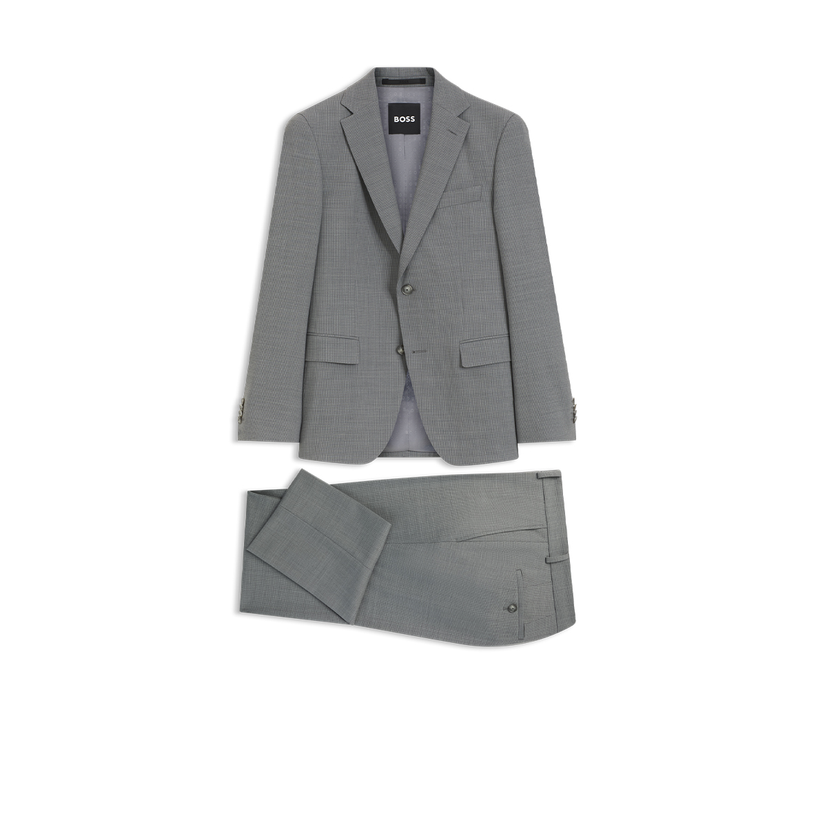 【BOSS博斯】高性能弹力布料修身西装两件套