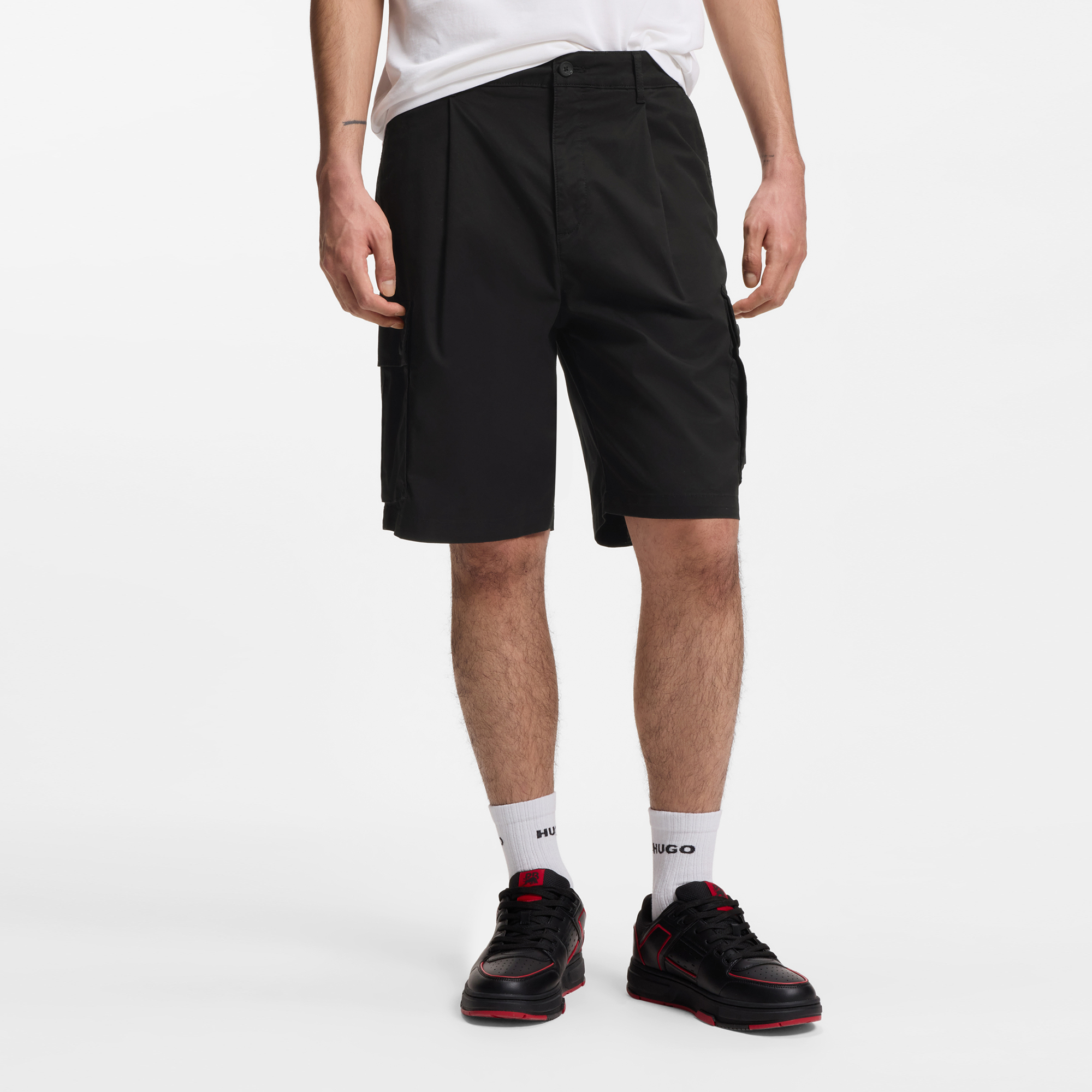 【HUGO雨果】HUGO x RB 公牛图案弹力棉短裤