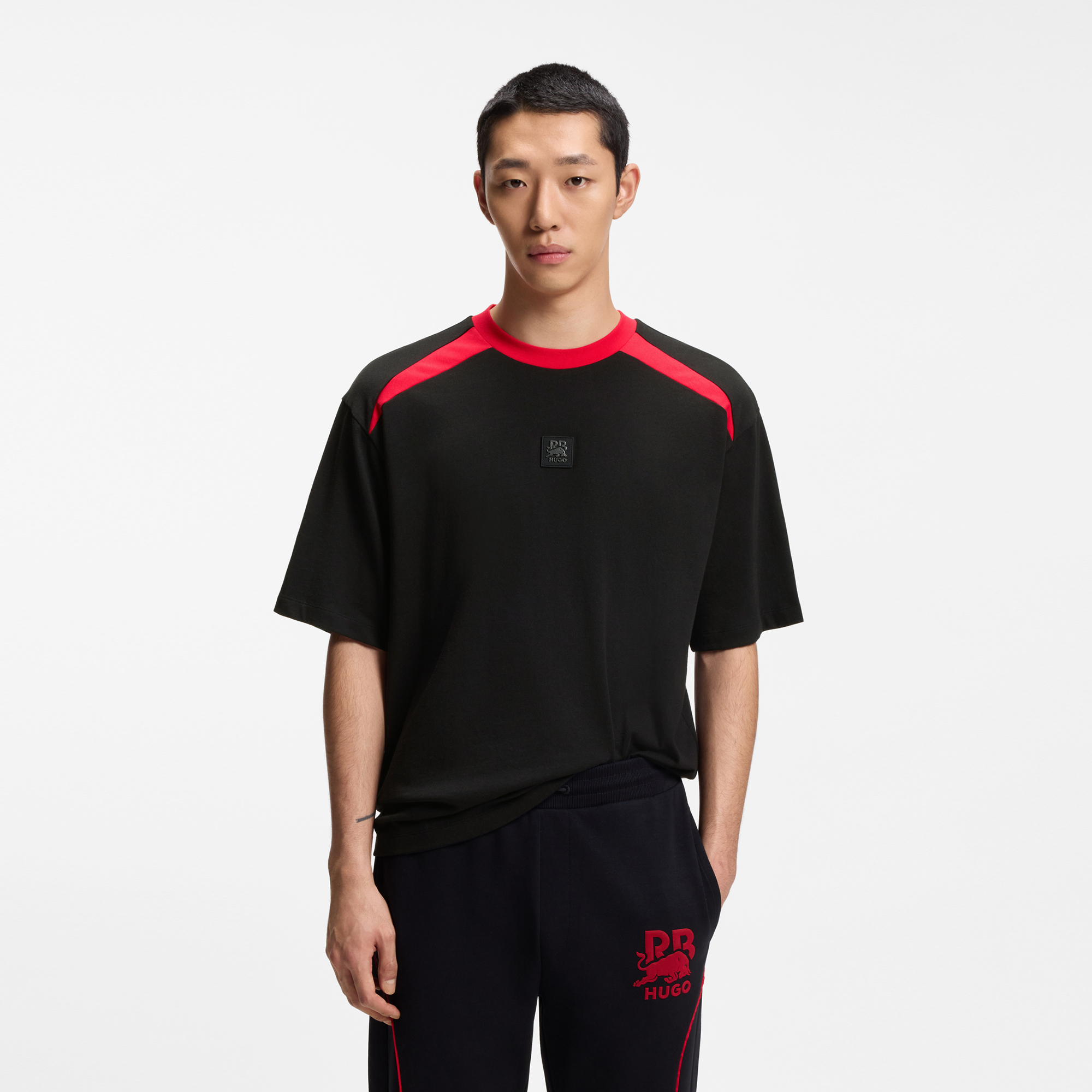 【HUGO雨果】HUGO x RB 公牛图案棉质 T 恤