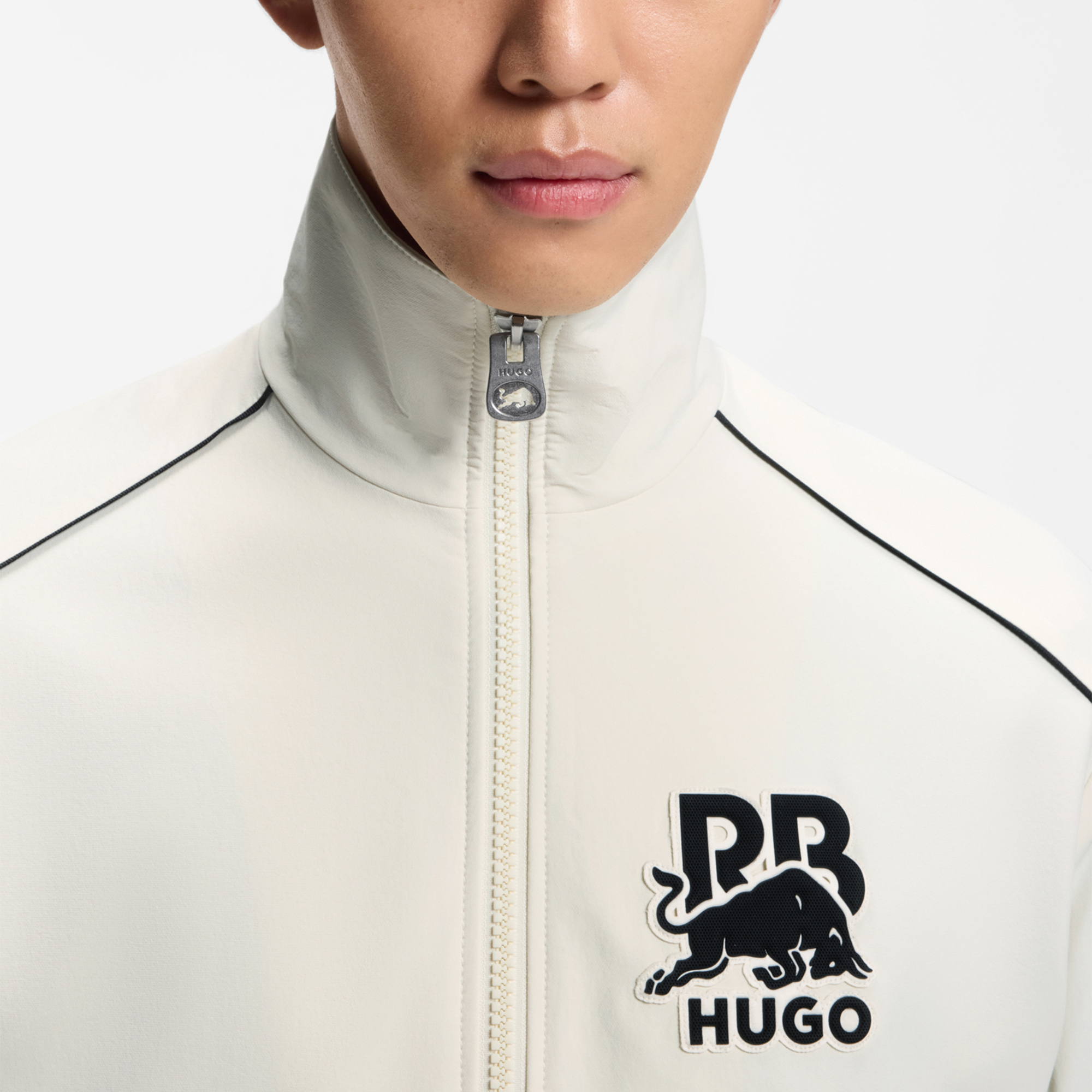 【HUGO雨果】HUGOxRB公牛图案拉链夹克