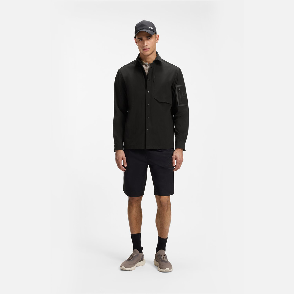 【BOSS博斯】防泼水饰面宽松版型外套衬衫
