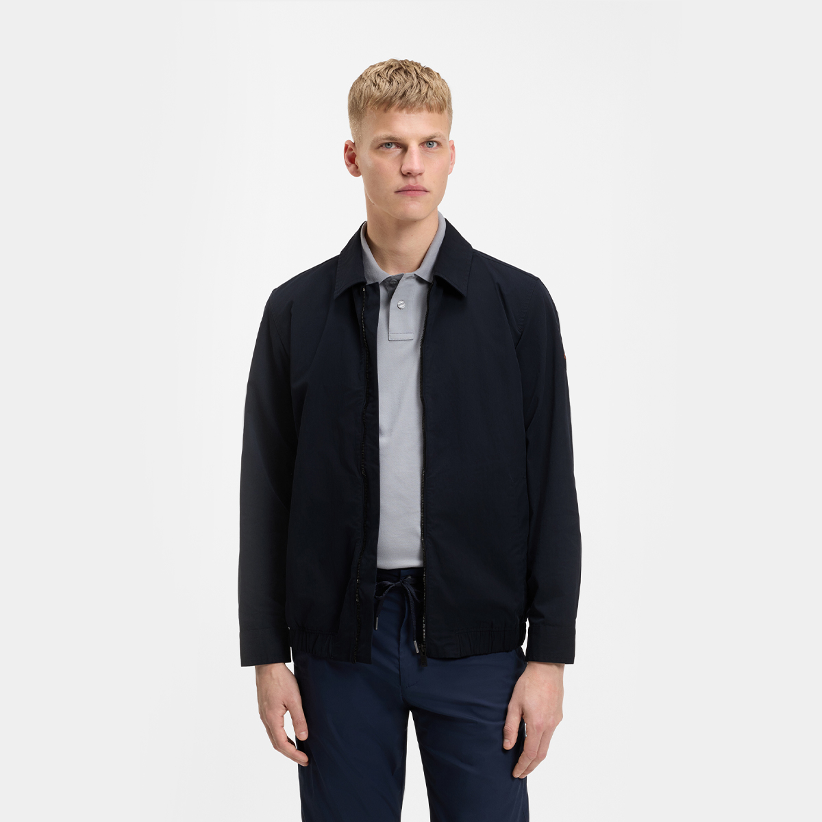 【BOSS博斯】棉质混纺斜纹布超大版型外套衬衫