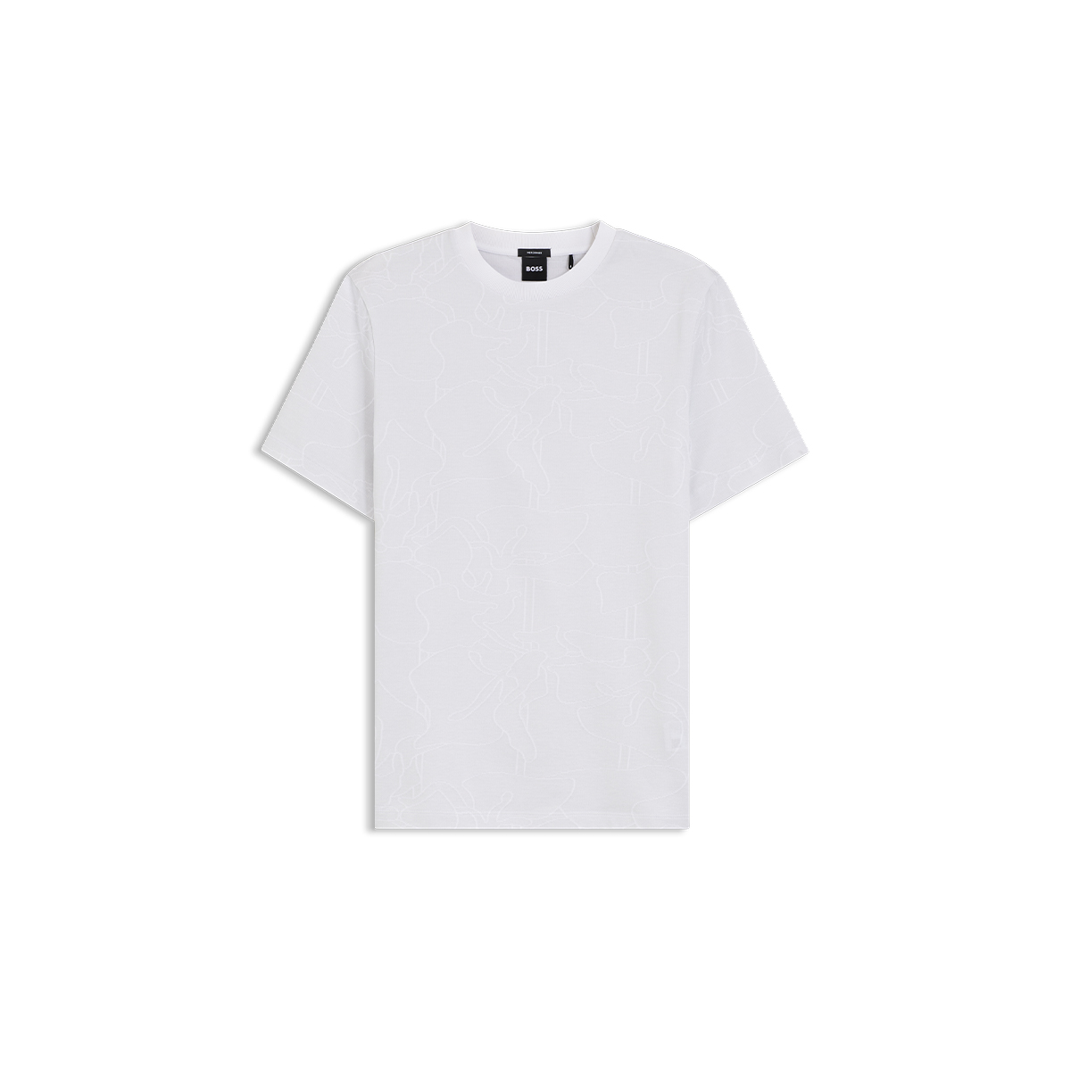 【BOSS博斯】提花图案棉质T恤