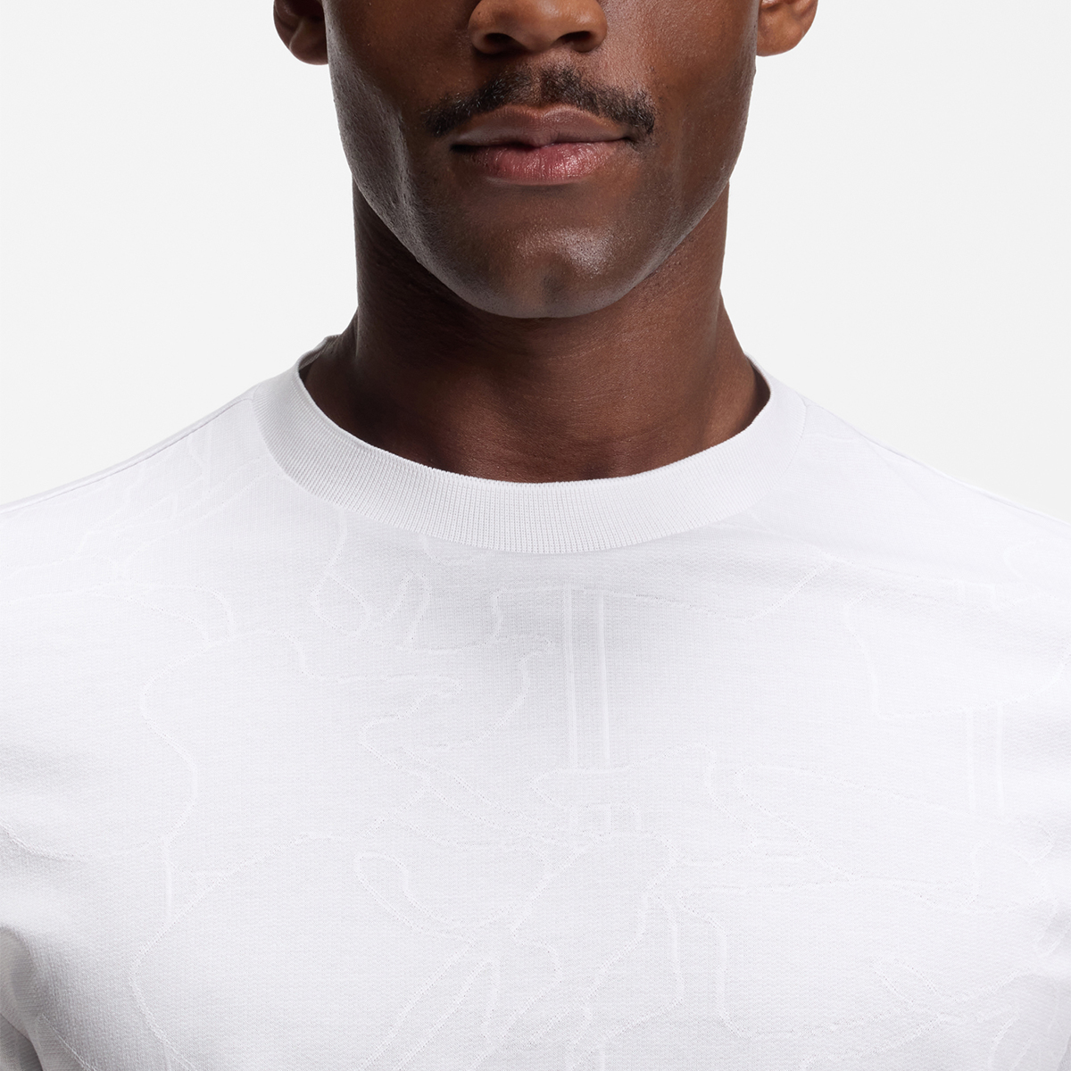 【BOSS博斯】提花图案棉质T恤