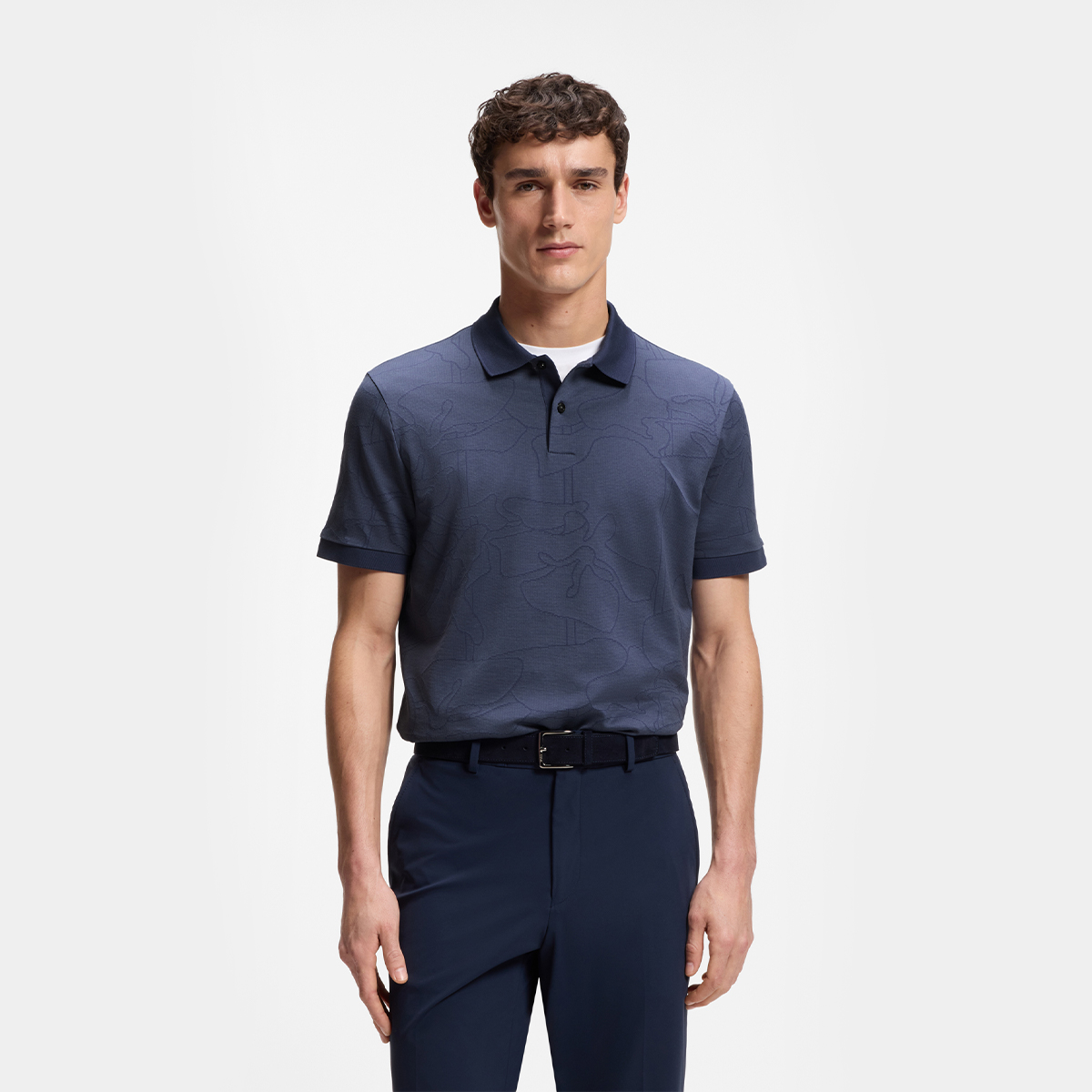 【BOSS博斯】提花图案棉质Polo衫